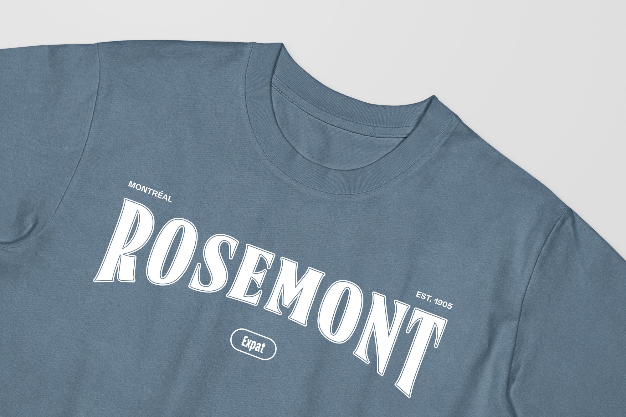 Mon T-Shirt Garçon - Adultes - Rosemont - Impression en Blanc