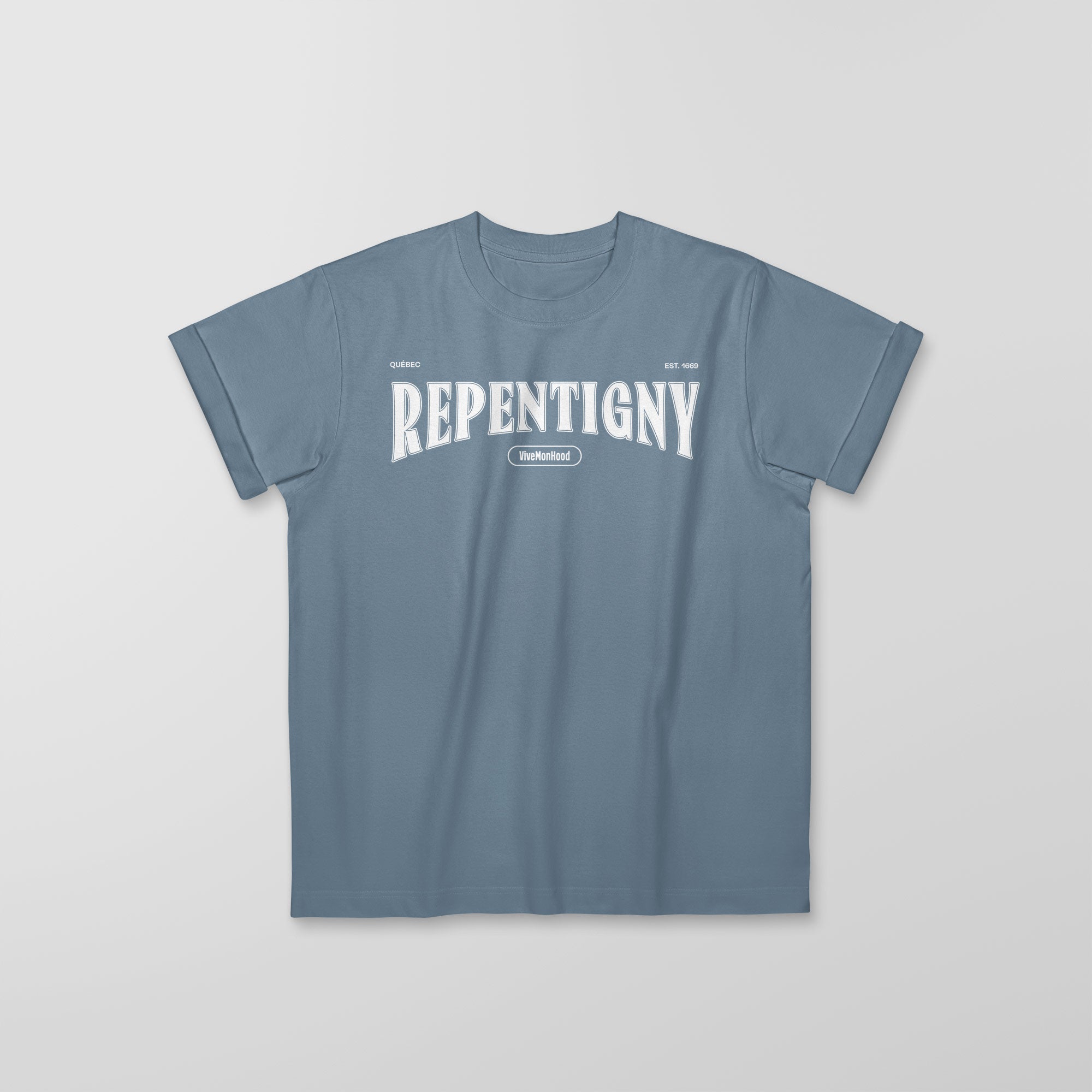 Mon T-Shirt Garçon - Adultes - Repentigny - Impression en Blanc