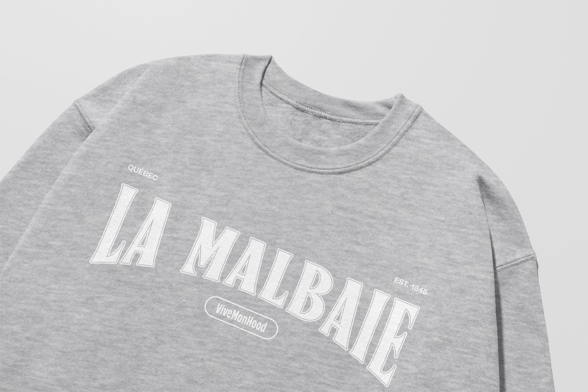Mon Crew Fit - Enfants - La Malbaie - Impression en Blanc