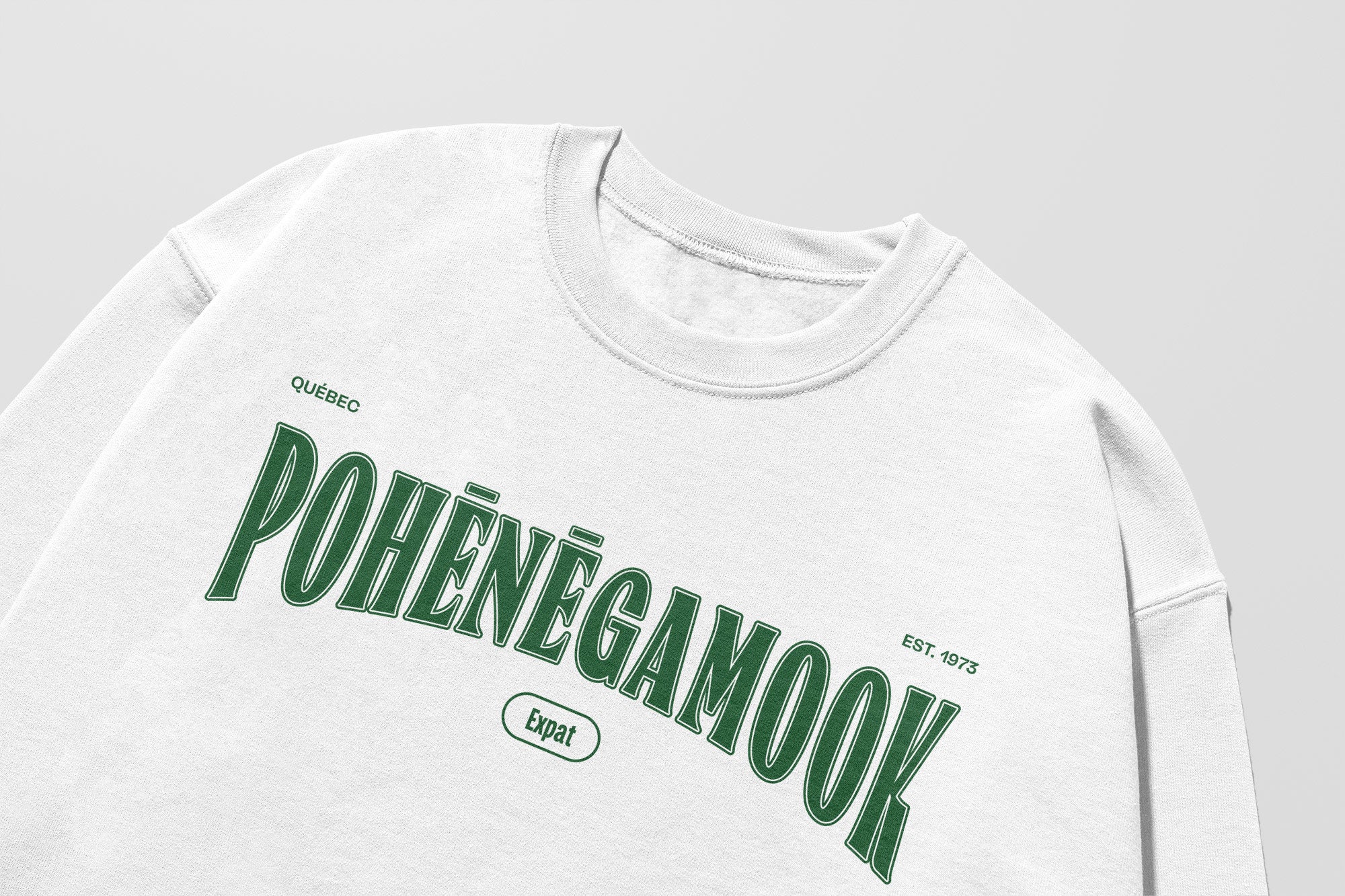 Mon Crew Fit - Adultes - Pohenegamook - Impression en Vert