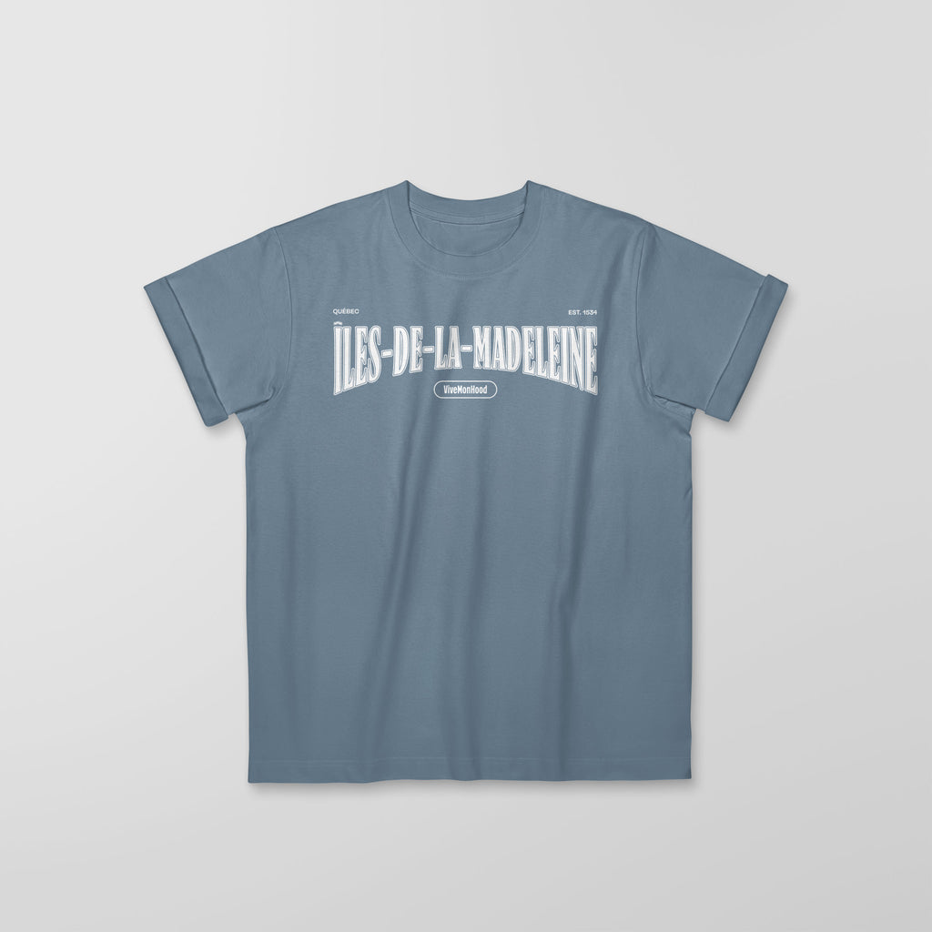 Mon T-Shirt Garçon - Adultes - Îles-de-la-Madeleine - Impression en Blanc