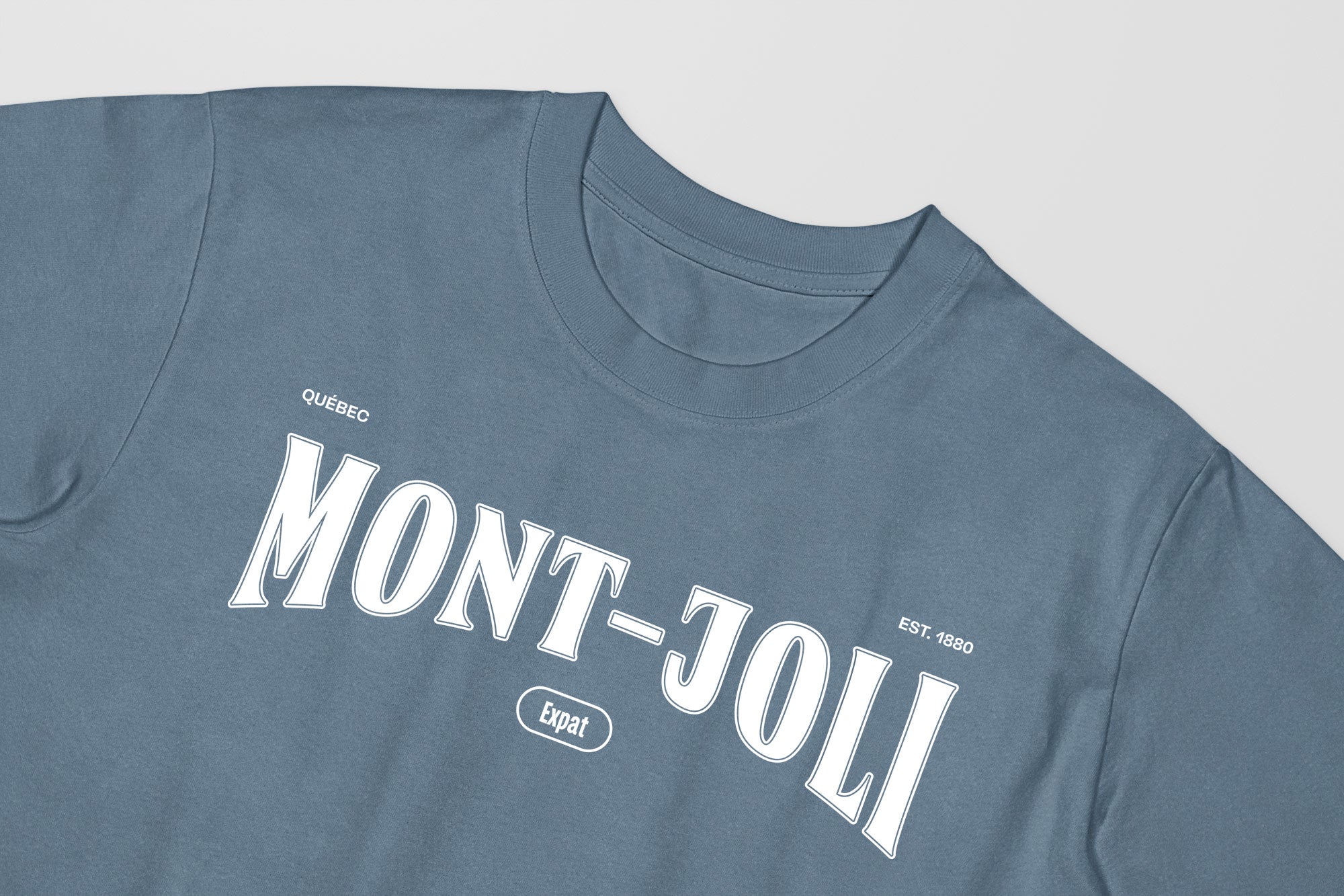 Mon T-Shirt Garçon - Adultes - Mont-Joli - Impression en Blanc