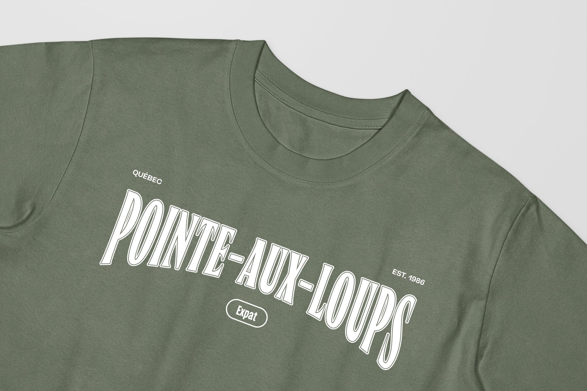 Mon T-Shirt Garçon - Adultes - Pointe-aux-Loups - Impression en Blanc