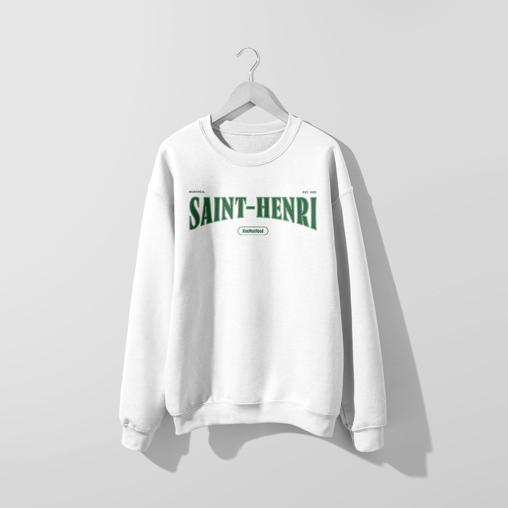 Mon Crew Fit - Adultes - Saint-Henri - Impression en Vert