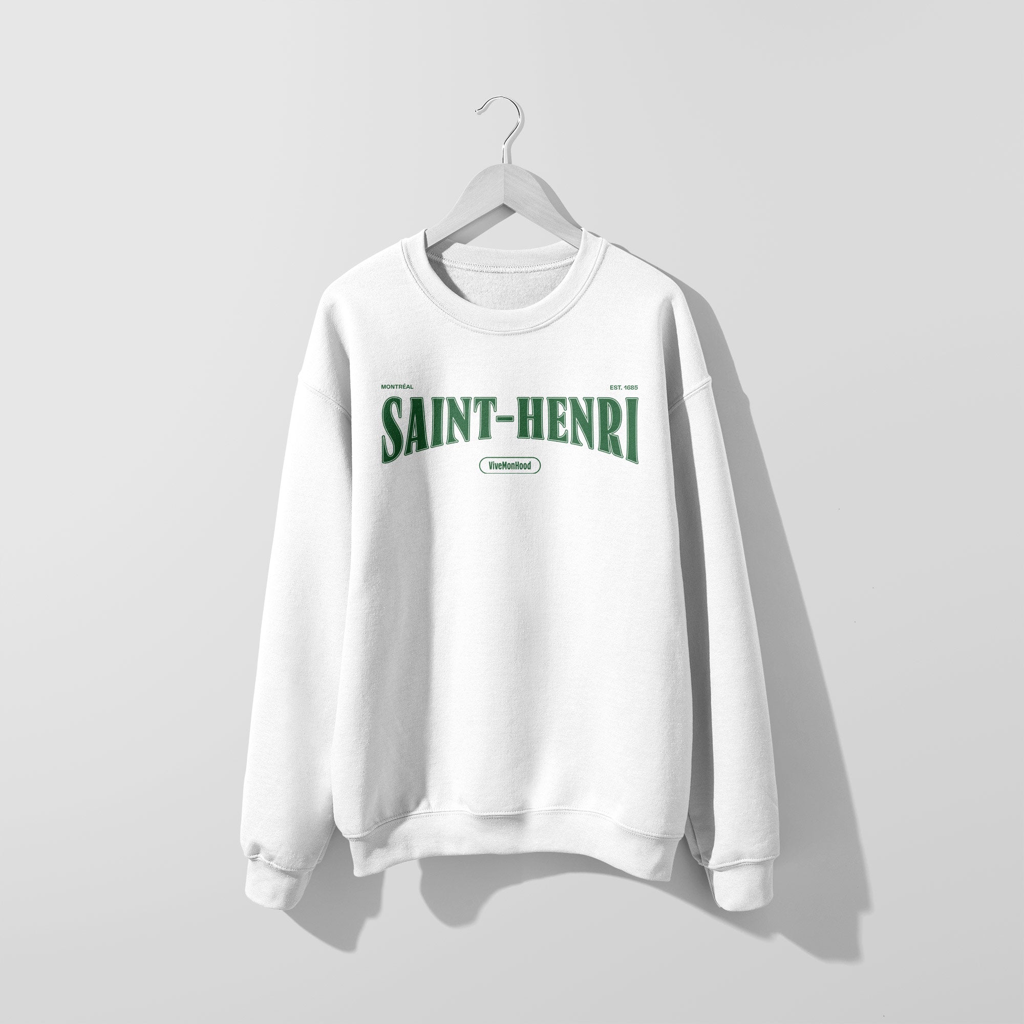 Mon Crew Fit - Adultes - Saint-Henri - Impression en Vert