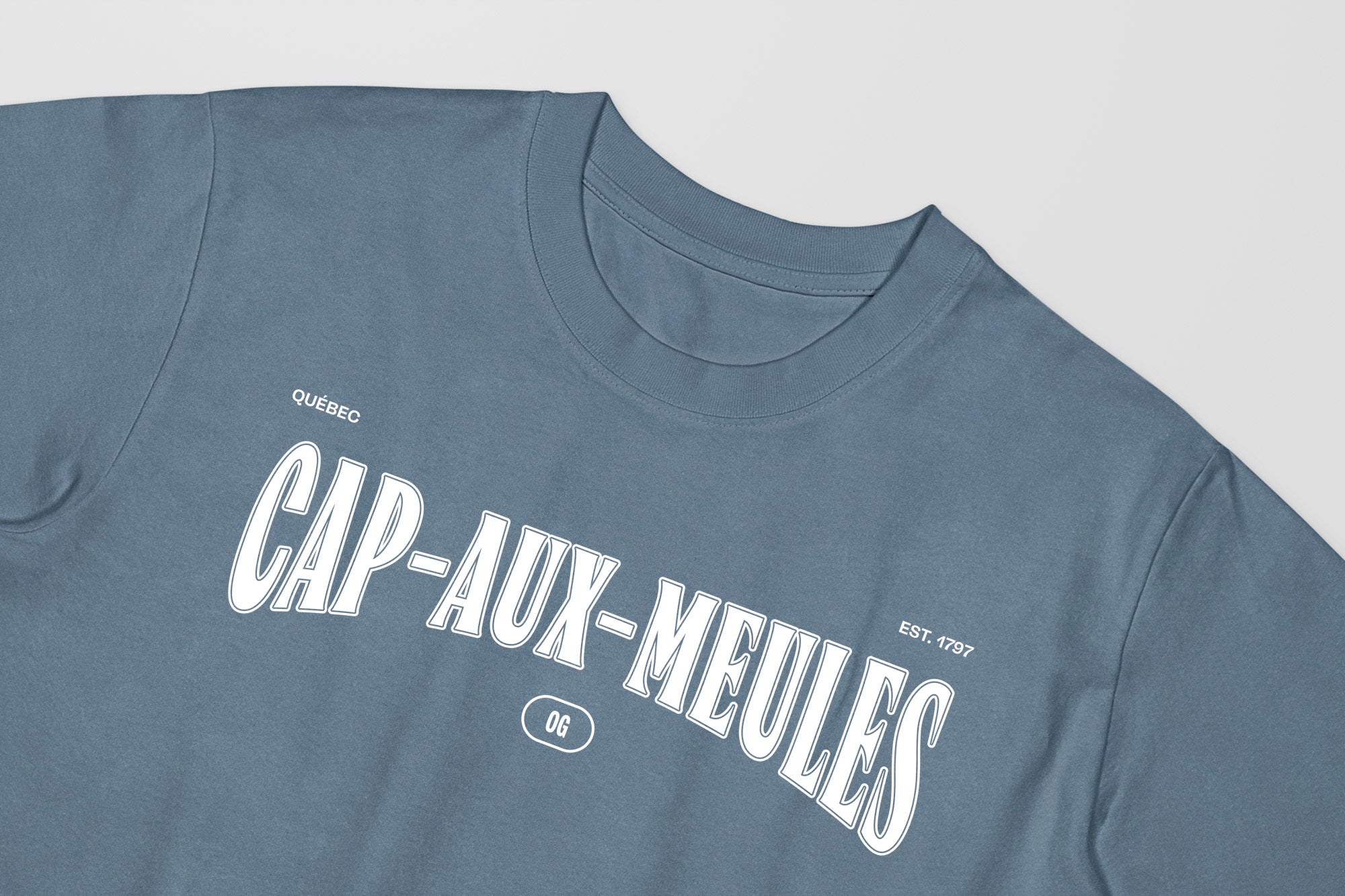 Mon T-Shirt Garçon - Adultes - Cap-aux-Meules - Impression en Blanc