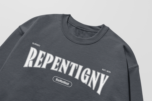 Mon Crew Fit - Repentigny - Enfant - Blanc - Dark Heather