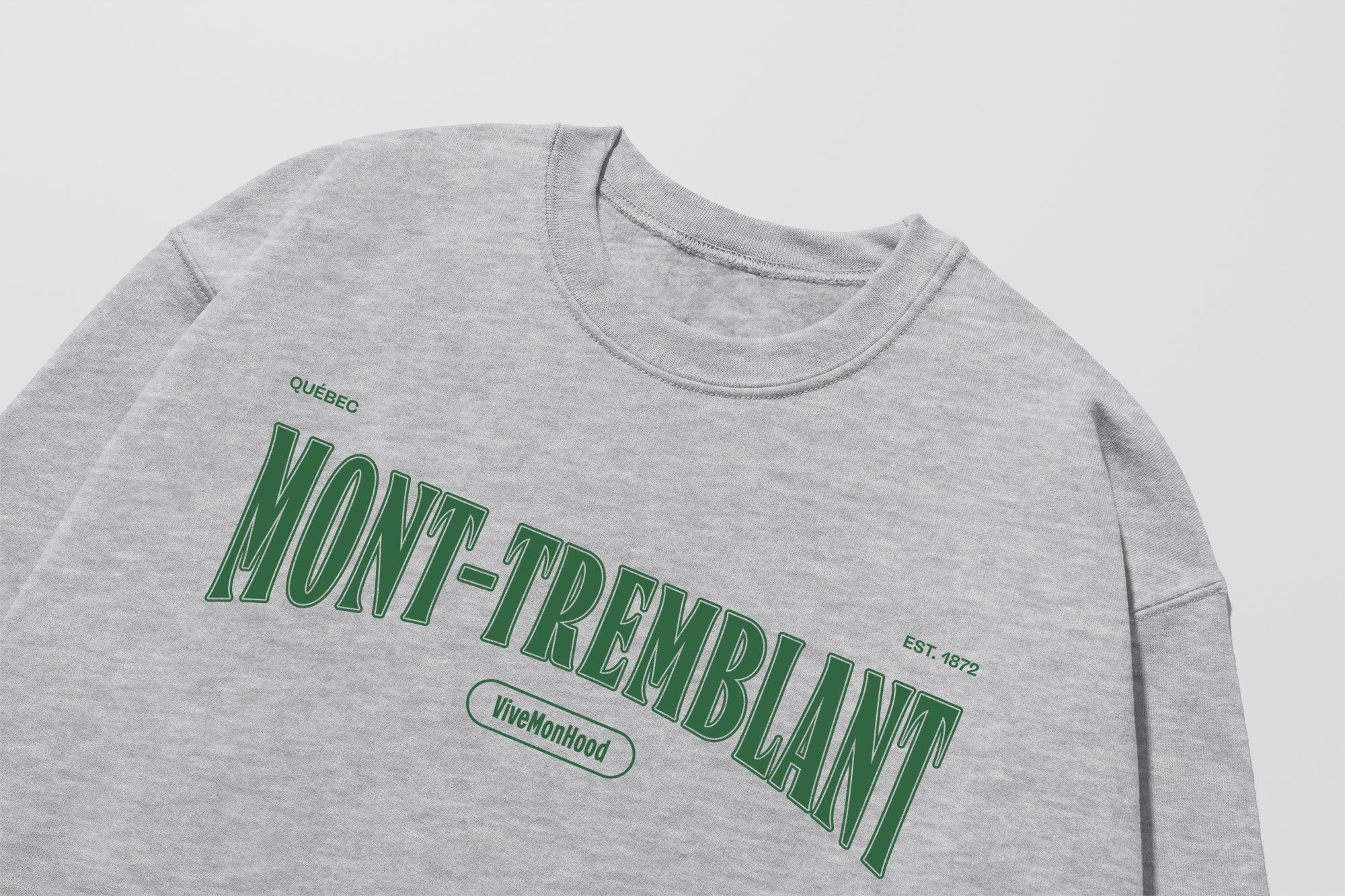 Mon Crew Fit - Adultes - Mont-Tremblant - Impression en Vert