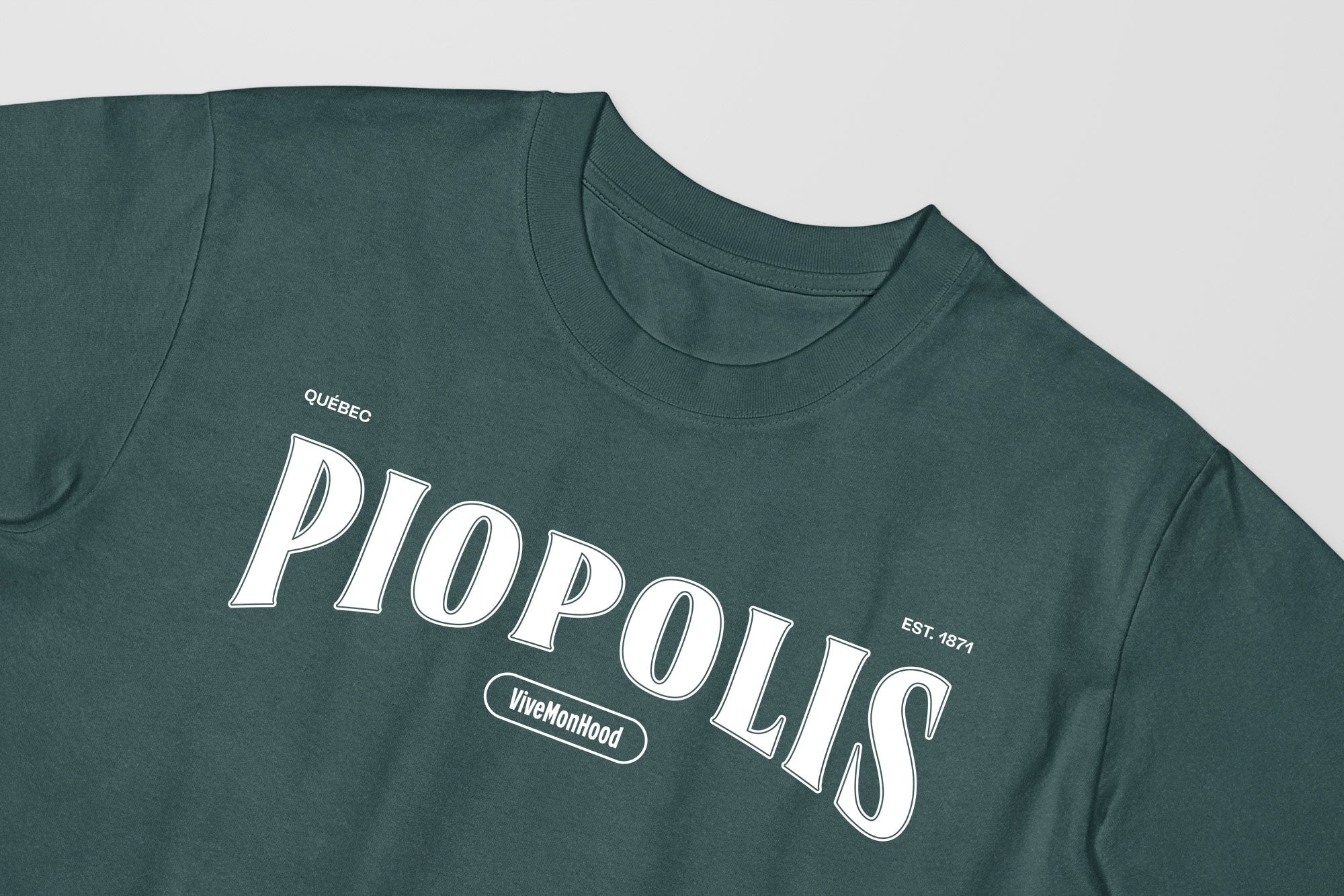 Mon T-Shirt Garçon - Adultes - Piopolis - Impression en Blanc