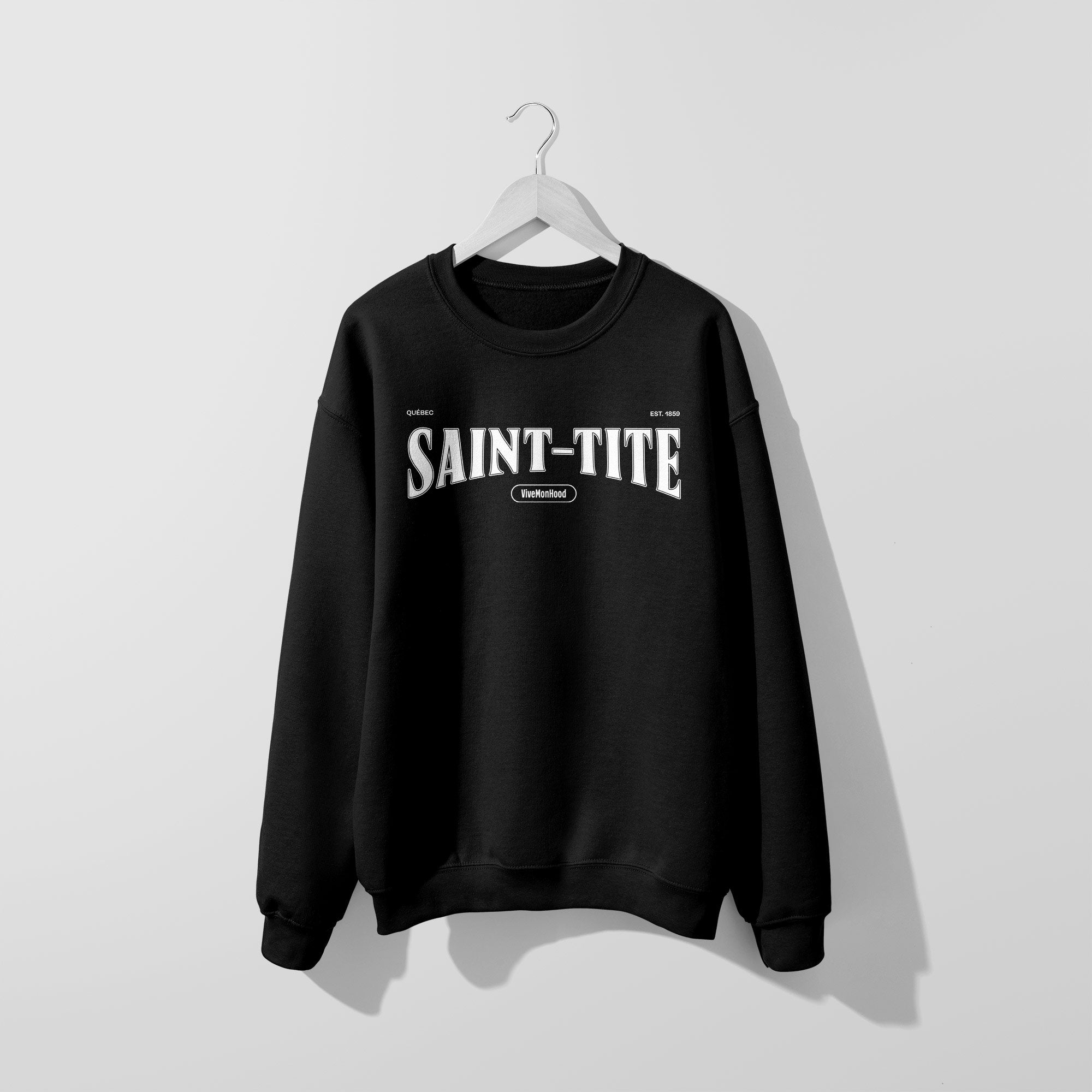 Mon Crew Confort - Adultes - Saint-Tite - Impression en Blanc