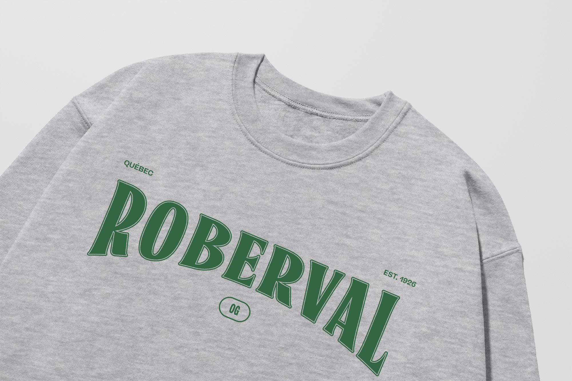 Mon Crew Fit - Adultes - Roberval - Impression en Vert