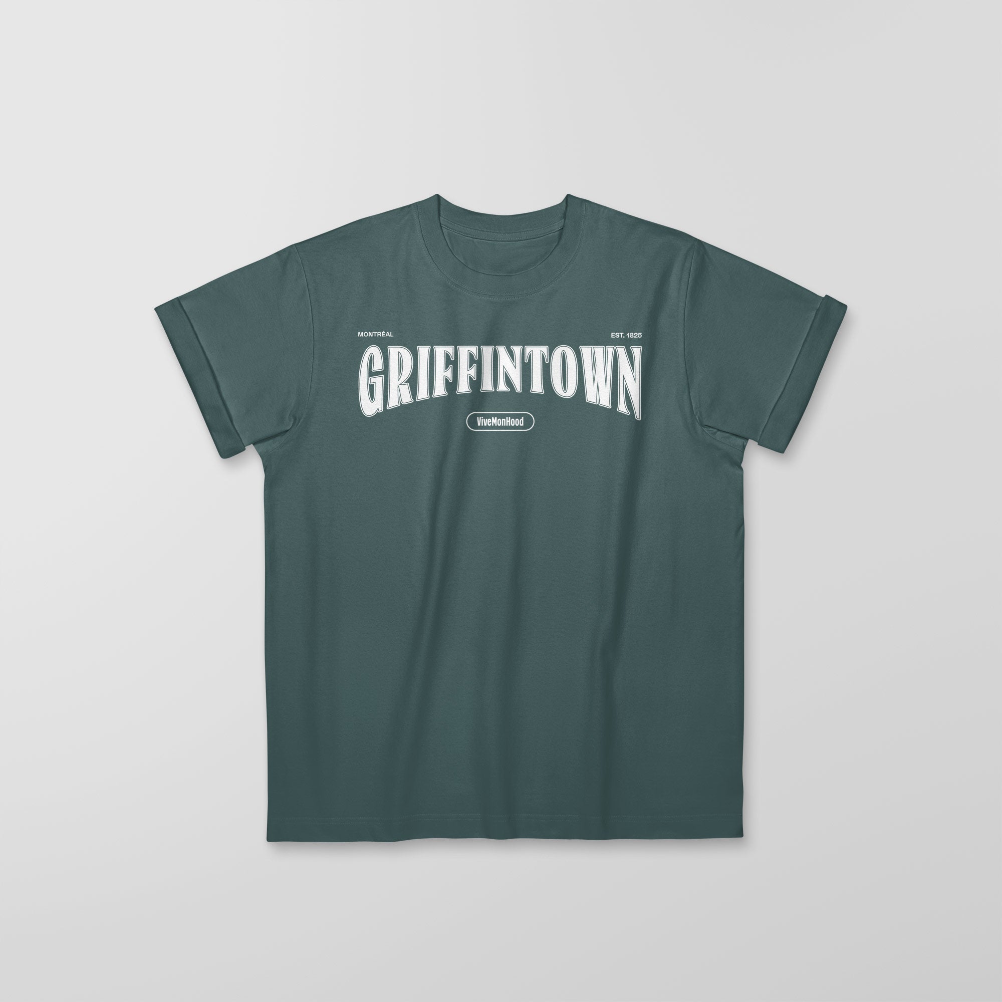 Mon T-Shirt Garçon - Adultes - Griffintown - Impression en Blanc