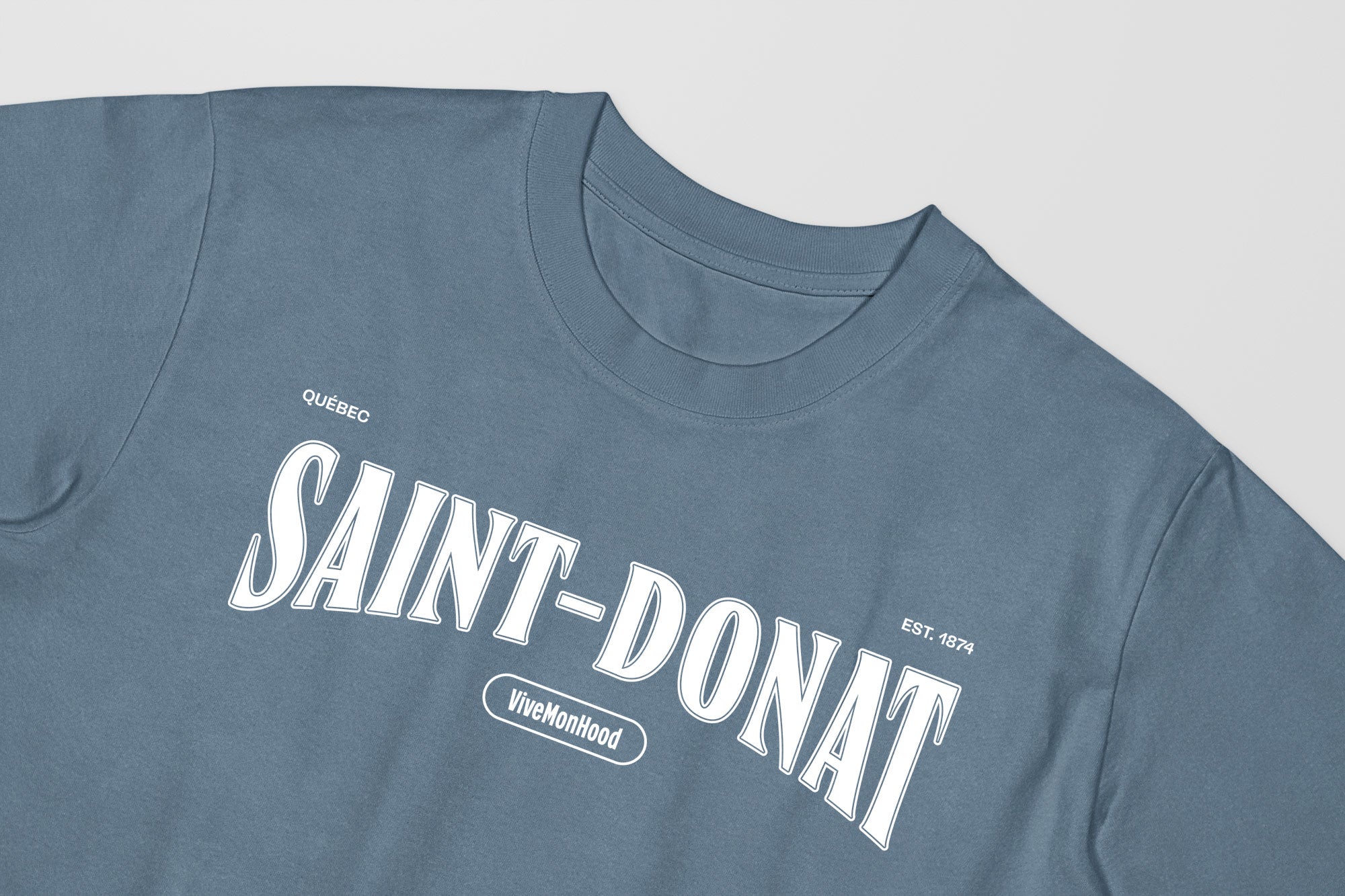 Mon T-Shirt Garçon - Adultes - Saint-Donat - Impression en Blanc