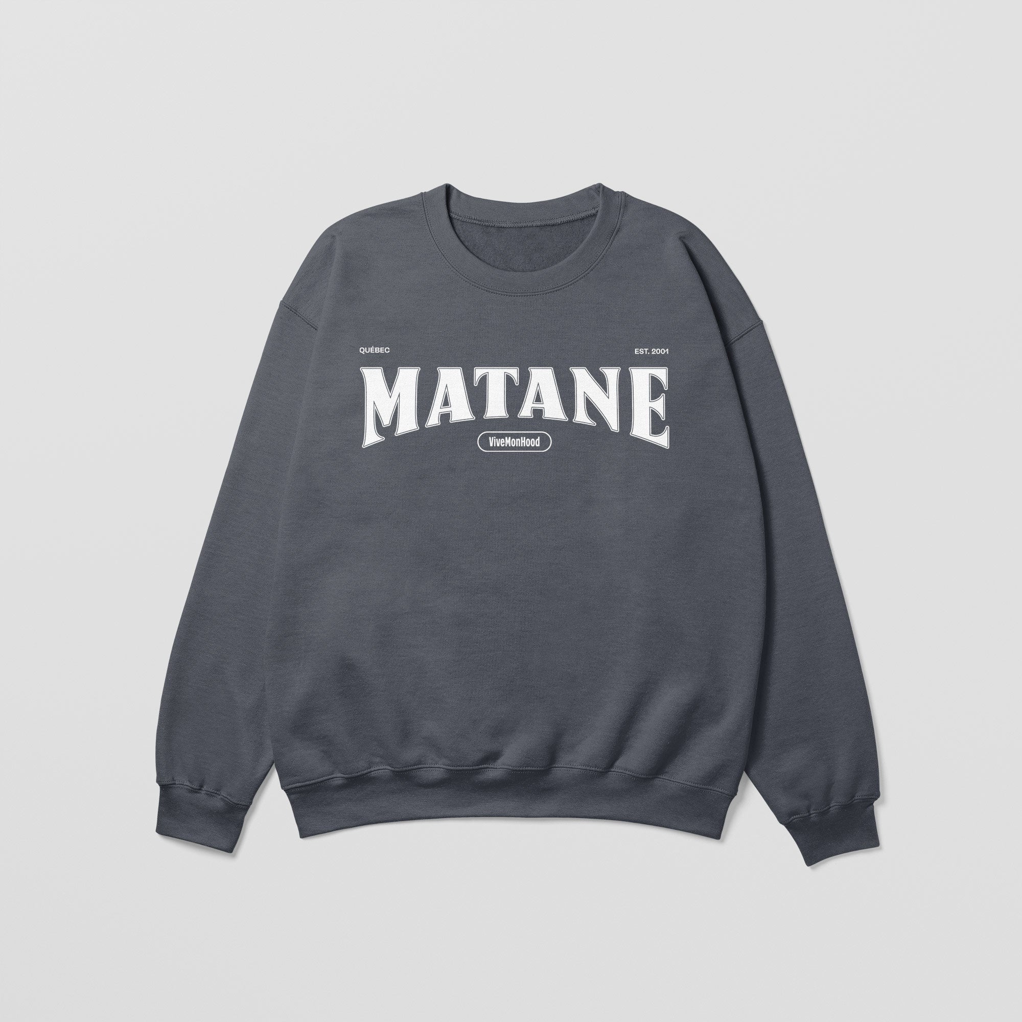 Mon Crew Fit - Enfants - Matane - Impression en Blanc