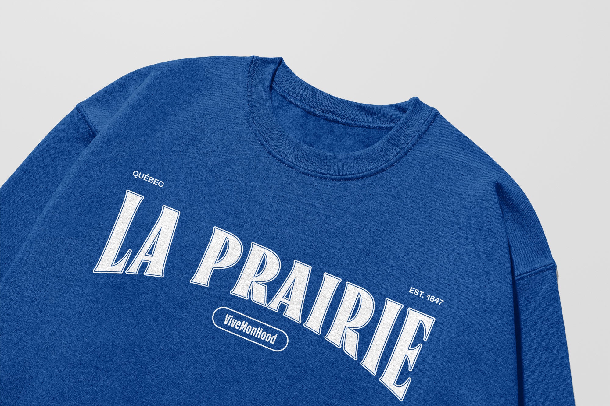 Mon Crew Confort - Adultes - La Prairie - Impression en Blanc