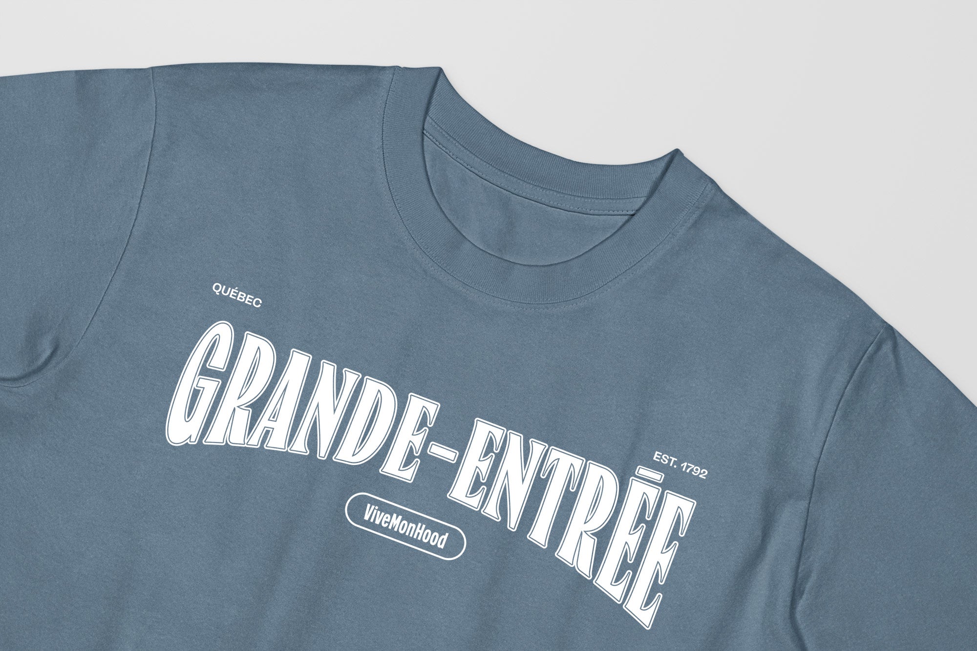 Mon T-Shirt Garçon - Adultes - Grande-Entree - Impression en Blanc