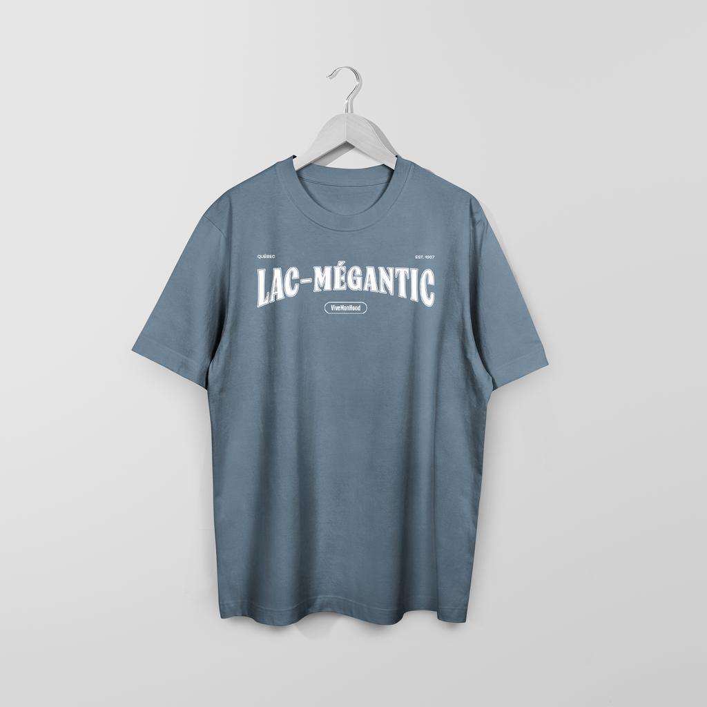 Mon T-Shirt Garçon - Lac-Megantic - Adulte - Blanc - BlueJean