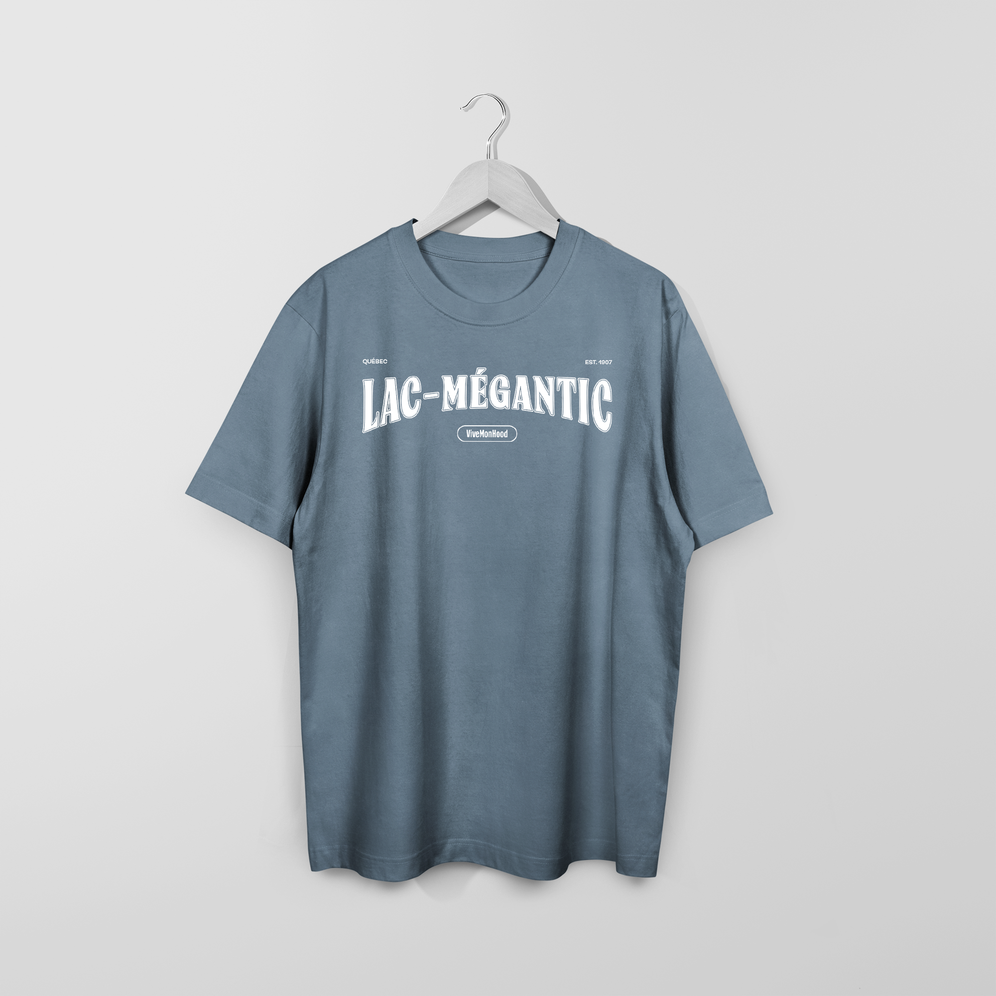 Mon T-Shirt Garçon - Lac-Megantic - Adulte - Blanc - BlueJean