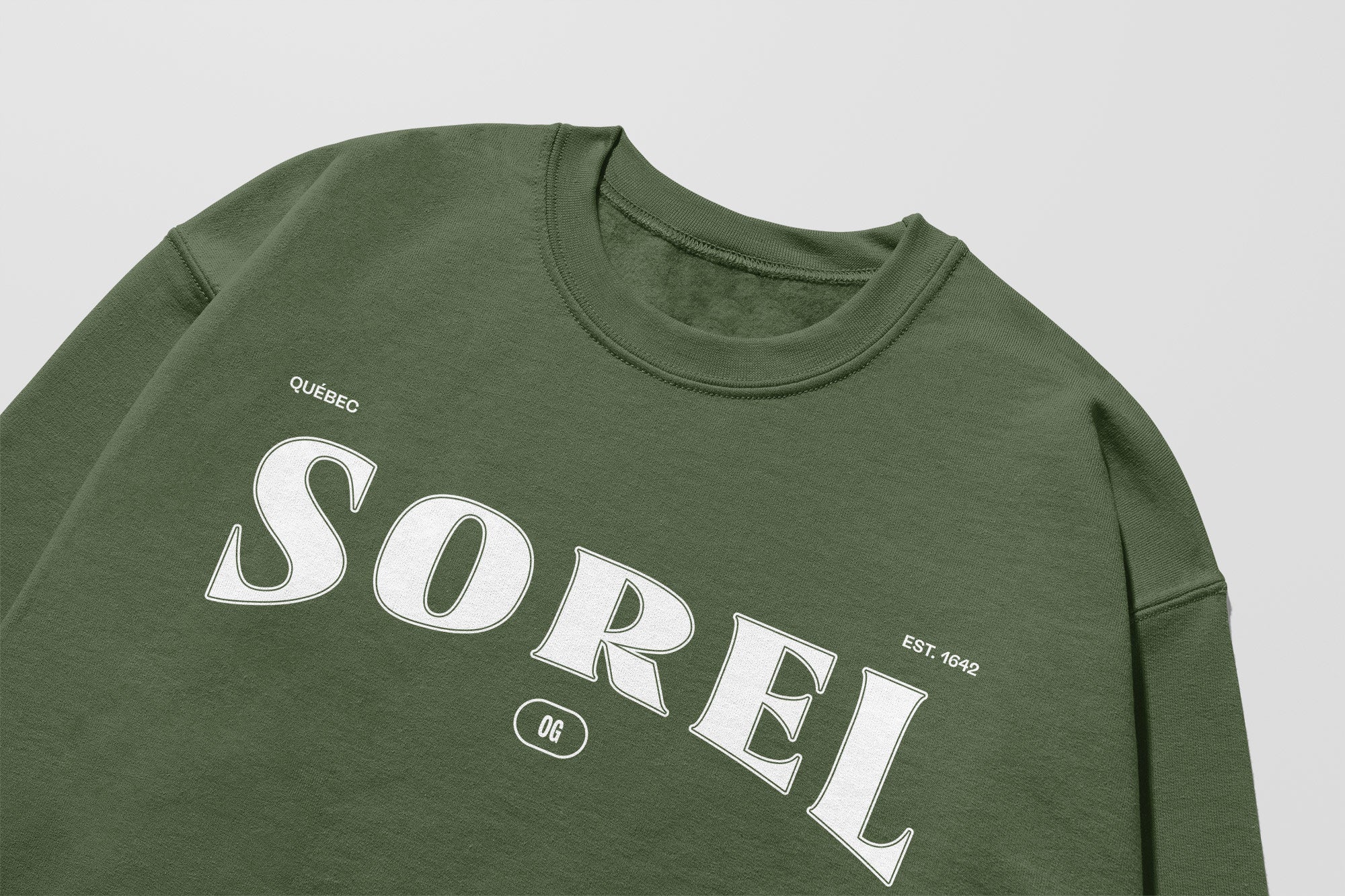 Mon Crew Confort - Adultes - Sorel - Impression en Blanc