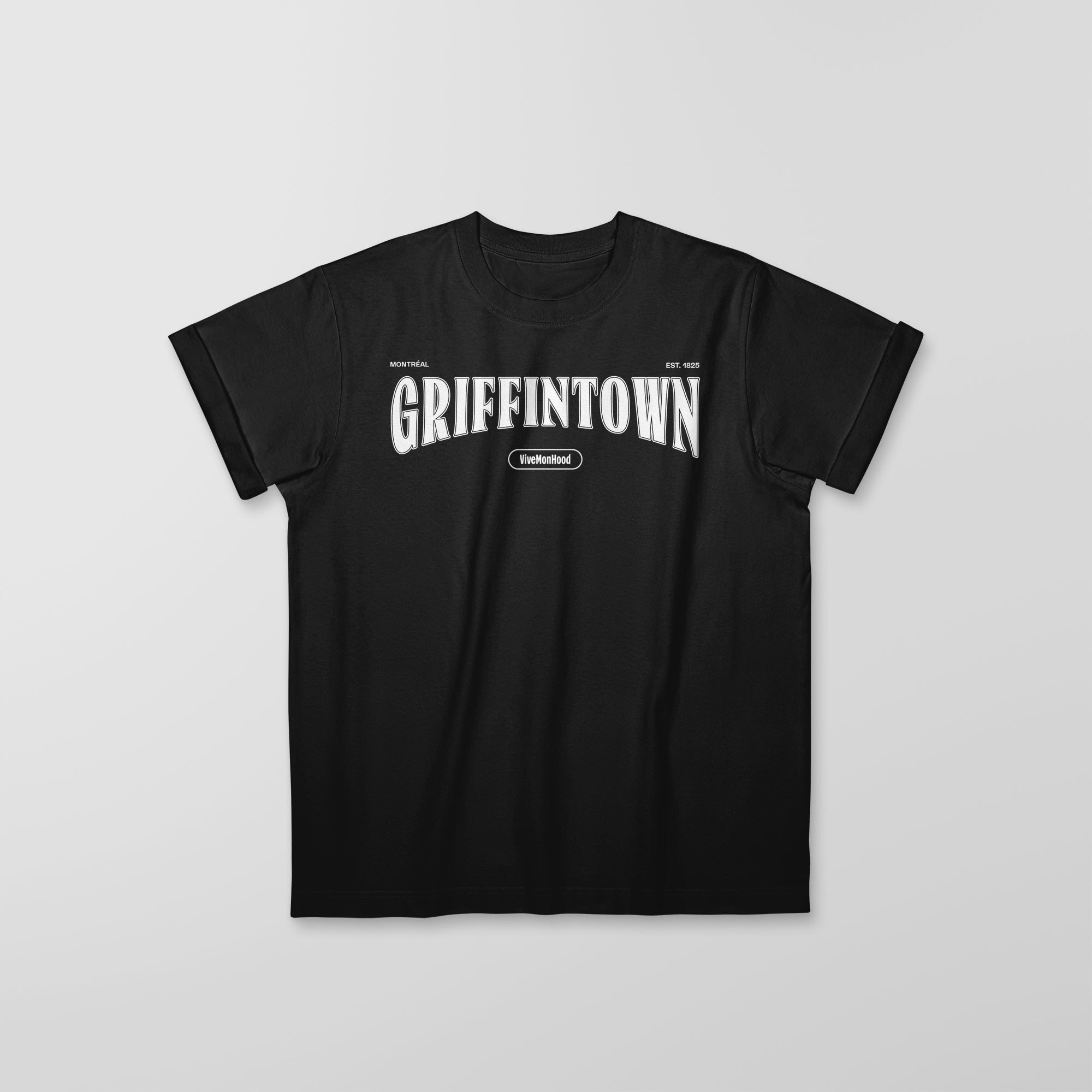Mon T-Shirt Garçon - Adultes - Griffintown - Impression en Blanc