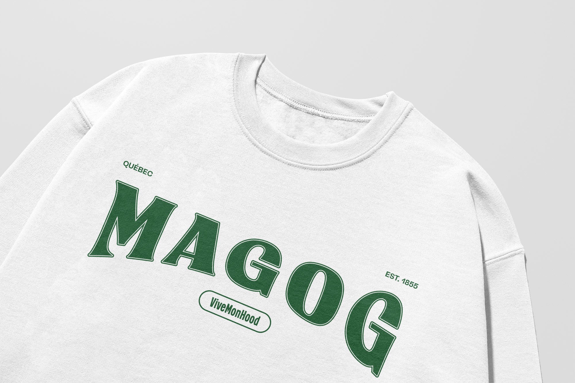Mon Crew Fit - Adultes - Magog - Impression en Vert