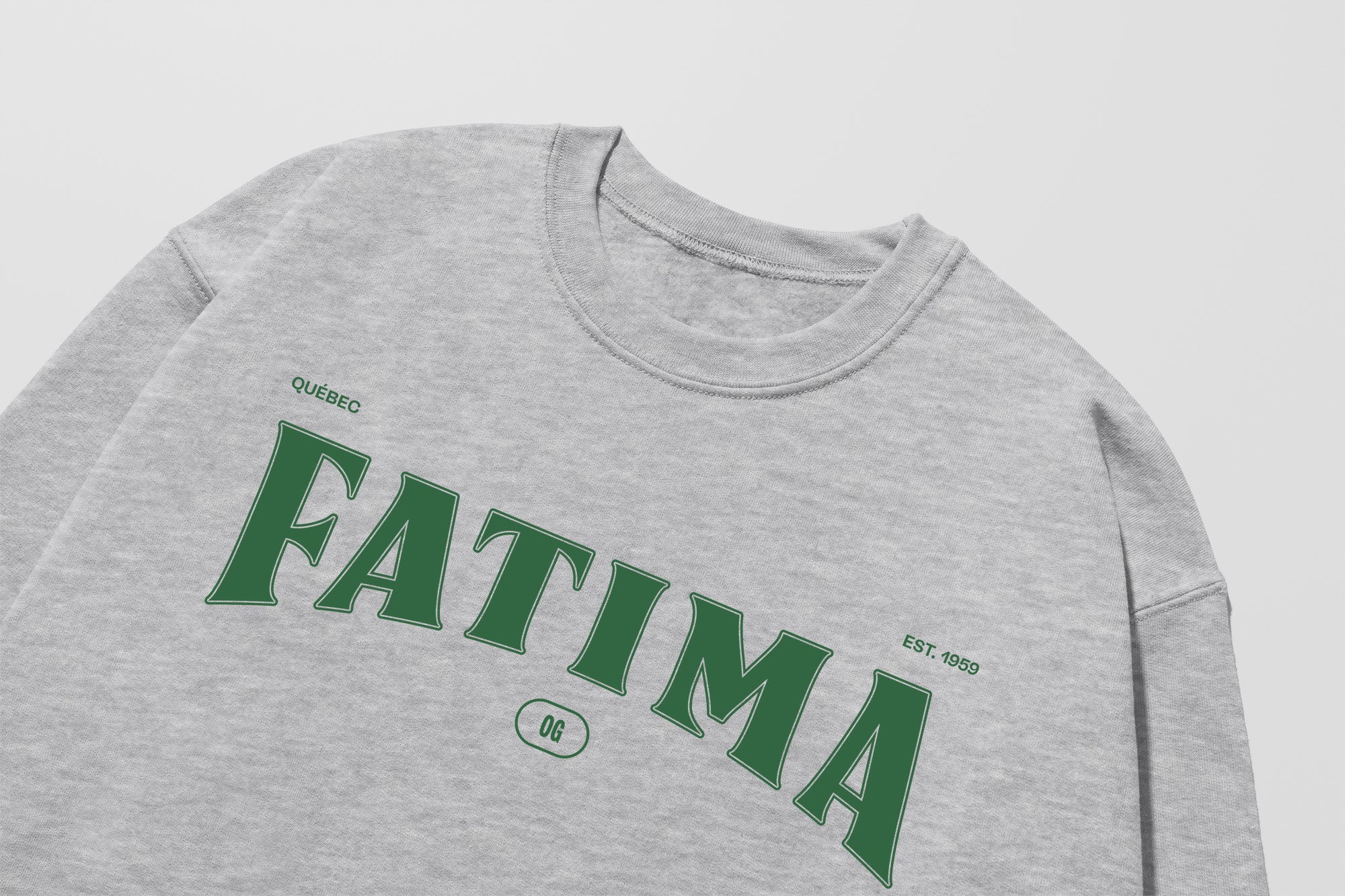 Mon Crew Fit - Adultes - Fatima - Impression en Vert