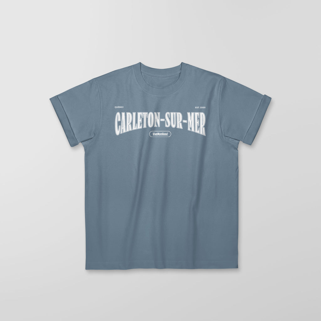 Mon T-Shirt Garçon - Adultes - Carleton-sur-Mer - Impression en Blanc
