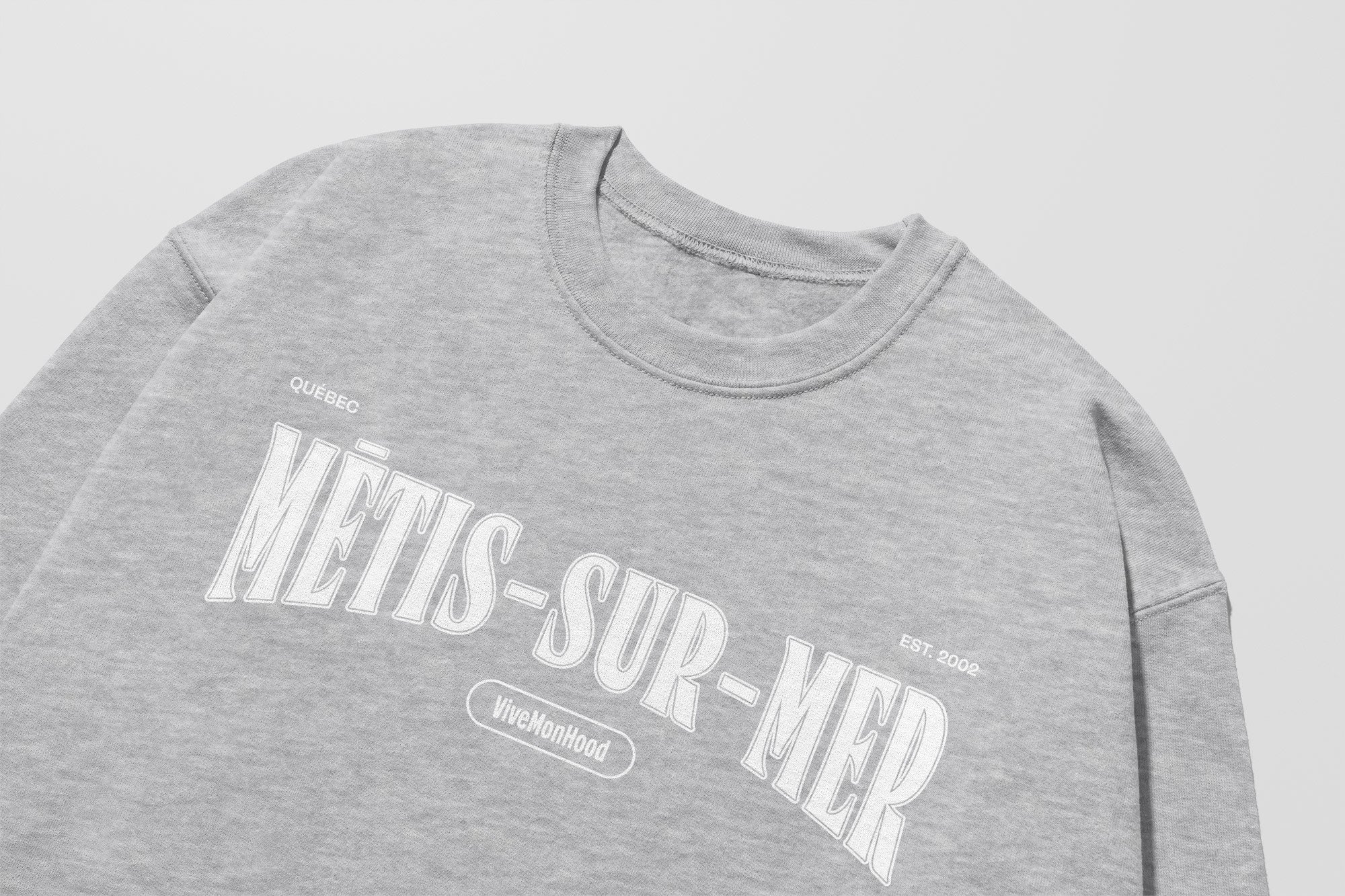 Mon Crew Fit - Enfants - Metis-Sur-Mer - Impression en Blanc