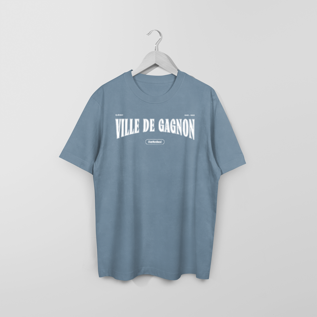 Mon T-Shirt Garçon - Ville de Gagnon - Adulte - Blanc - BlueJean