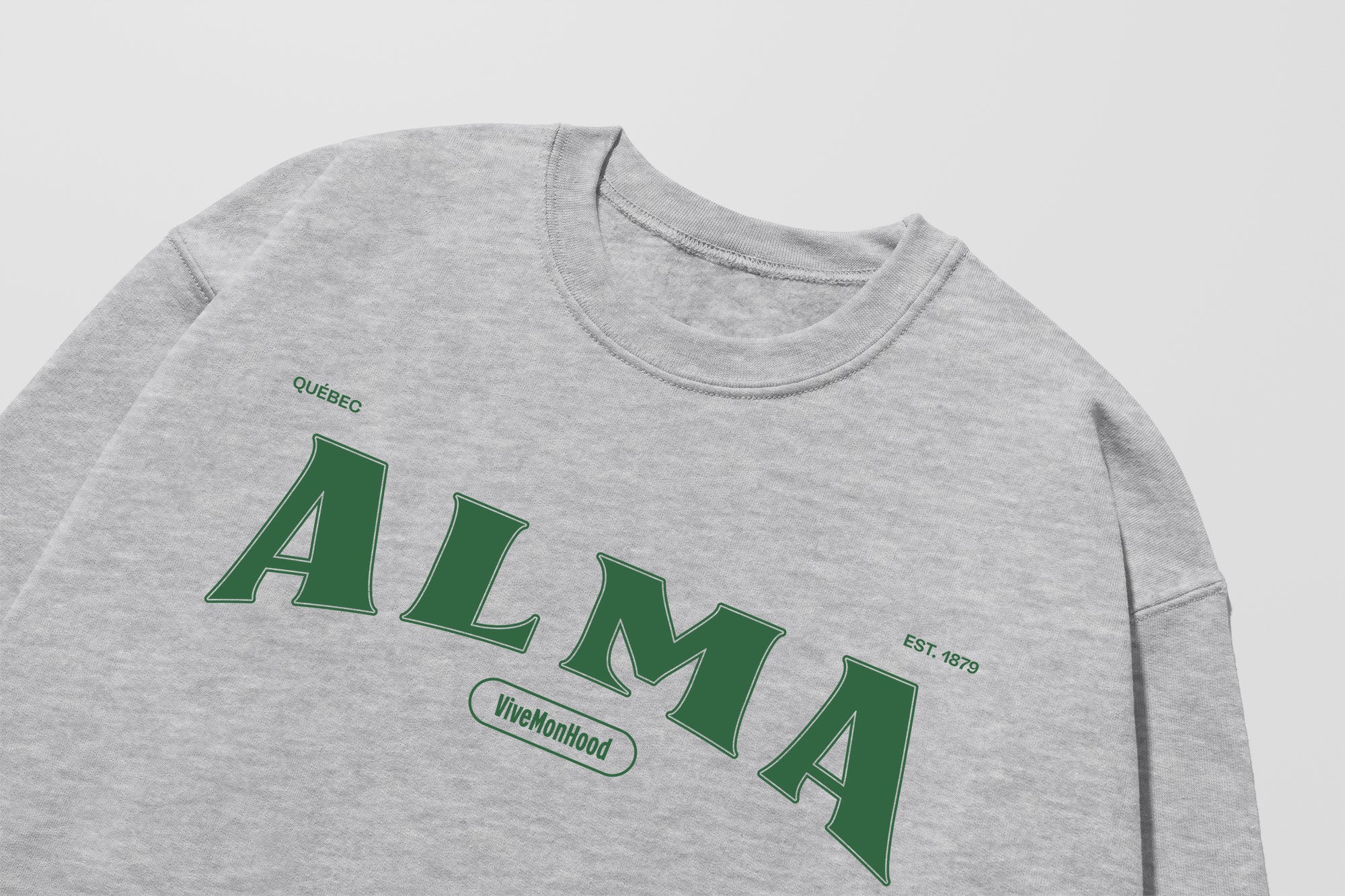 Mon Crew Fit - Adultes - Alma - Impression en Vert