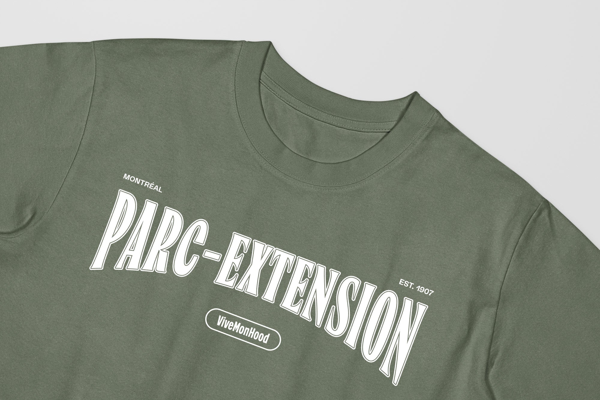 Mon T-Shirt Garçon - Adultes - Parc-Extension - Impression en Blanc