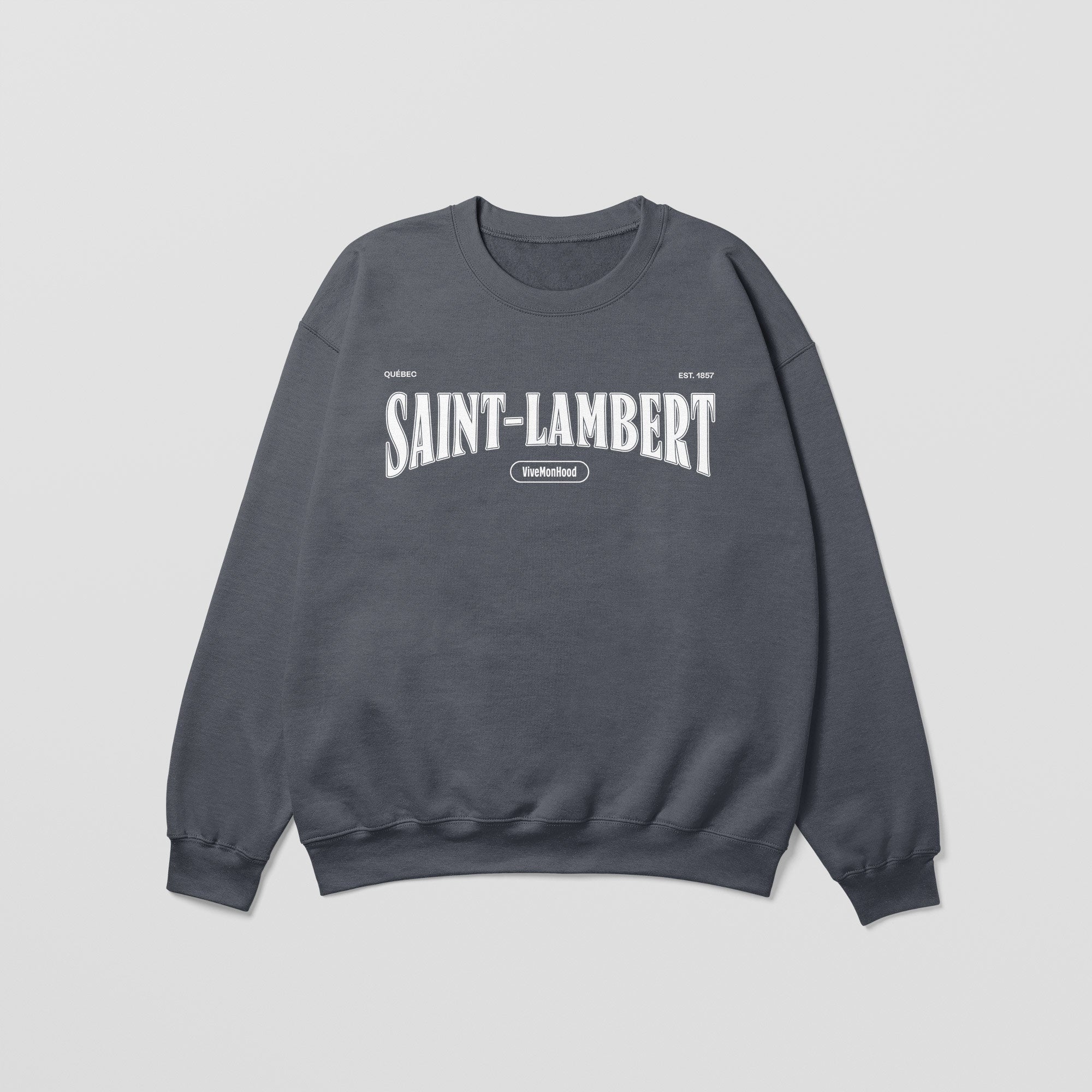 Mon Crew Fit - Enfants - Saint-Lambert - Impression en Blanc