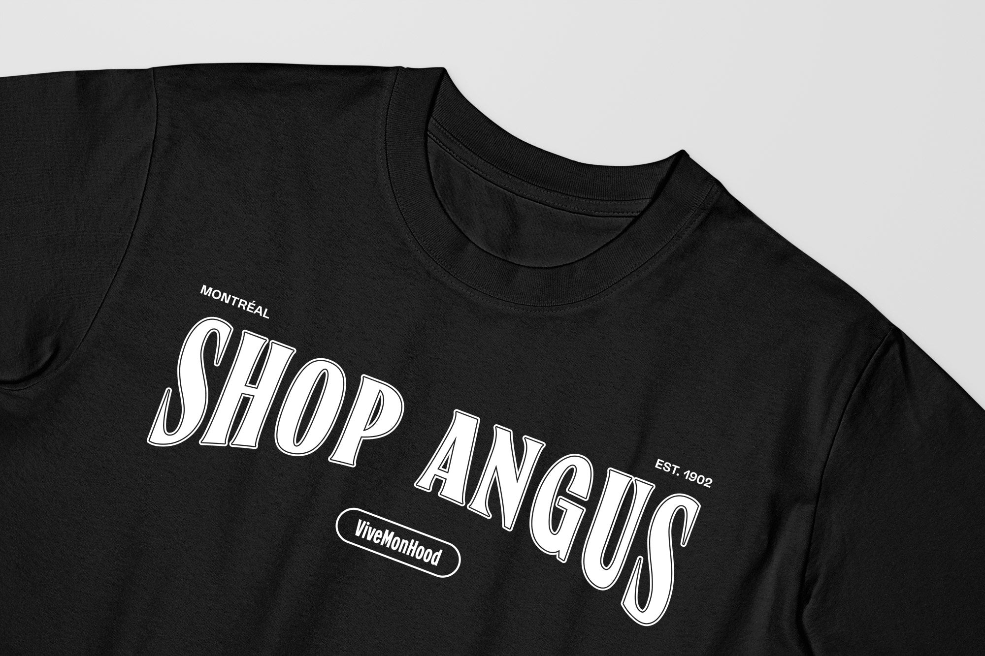 Mon T-Shirt Garçon - Adultes - Shop Angus - Impression en Blanc