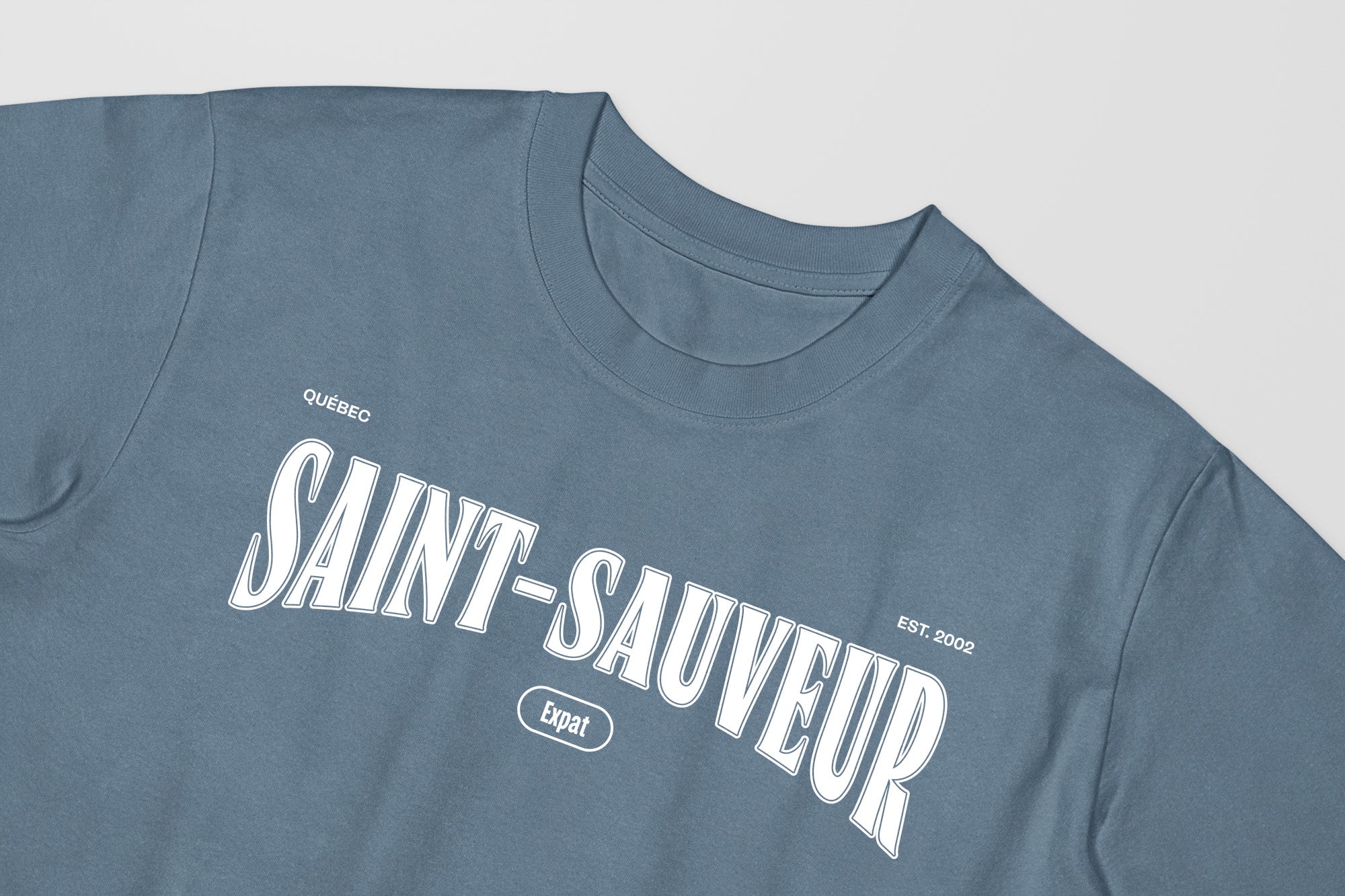 Mon T-Shirt Garçon - Adultes - Saint-Sauveur - Impression en Blanc