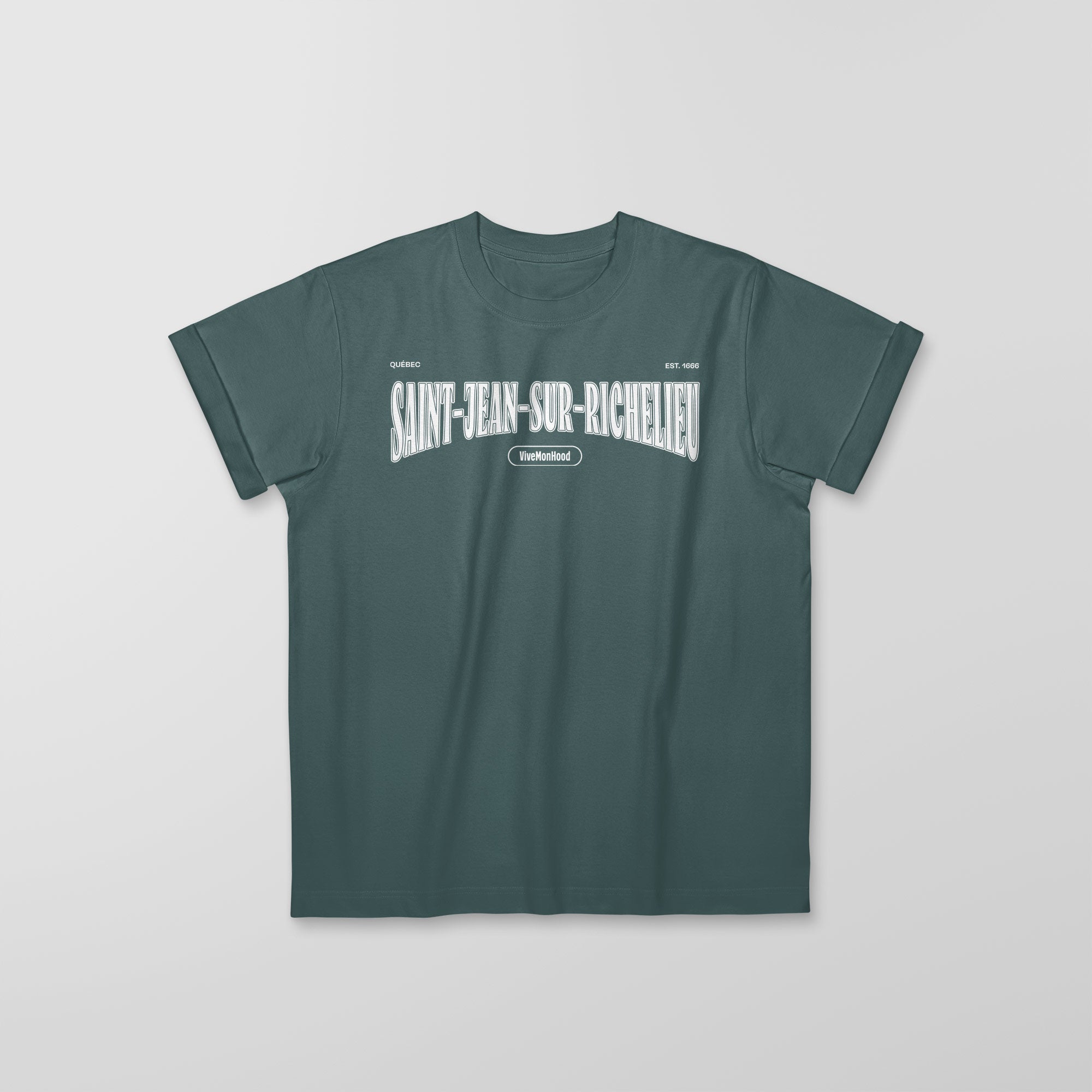 Mon T-Shirt Garçon - Adultes - Saint-Jean-Sur-Richelieu - Impression en Blanc