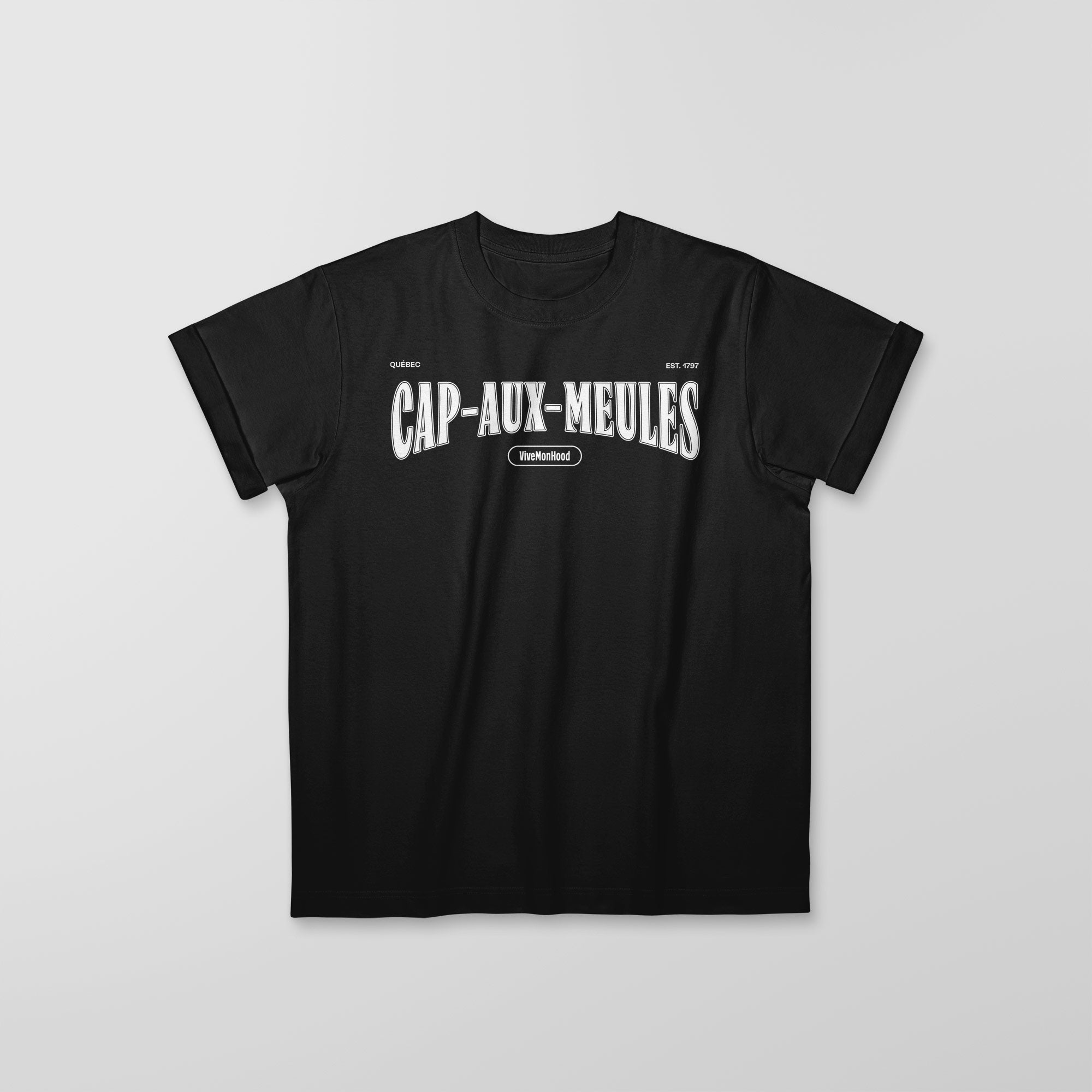 Mon T-Shirt Garçon - Adultes - Cap-aux-Meules - Impression en Blanc