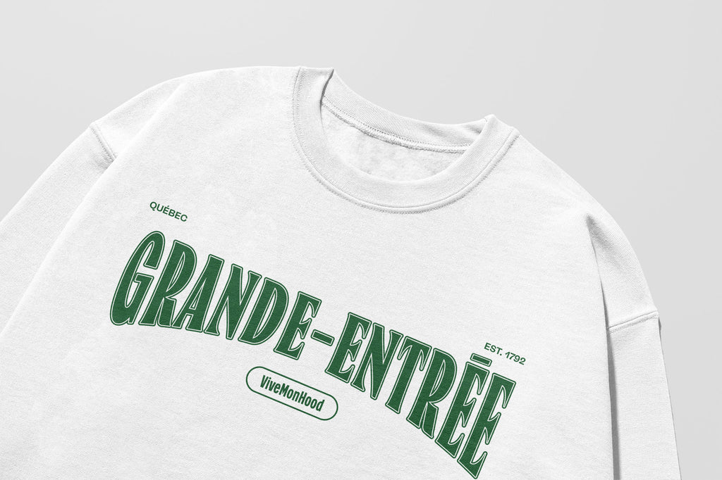 Mon Crew Fit - Adultes - Grande-Entree - Impression en Vert