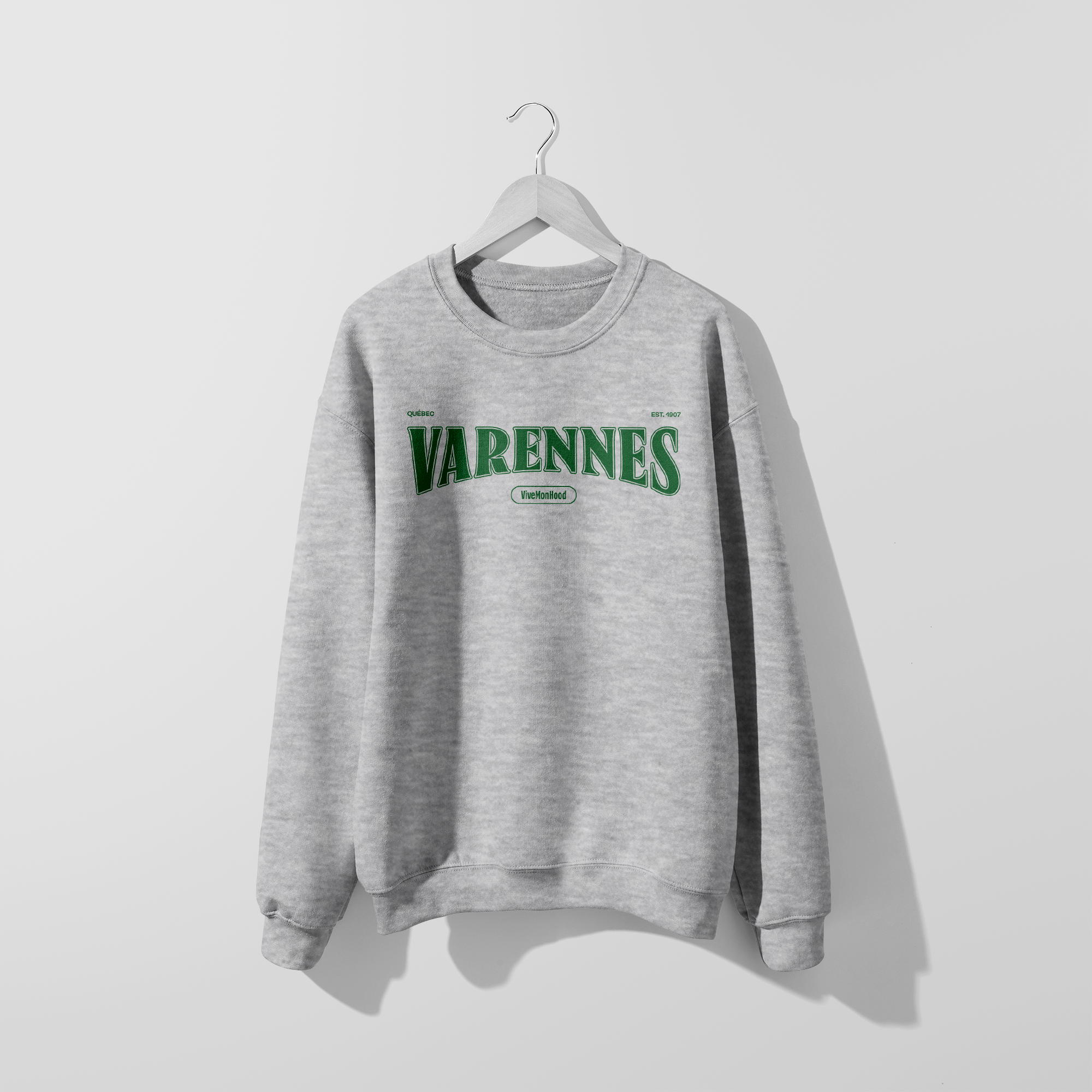 Mon Crew Fit - Varennes - Adulte - Vert - Sport Gray