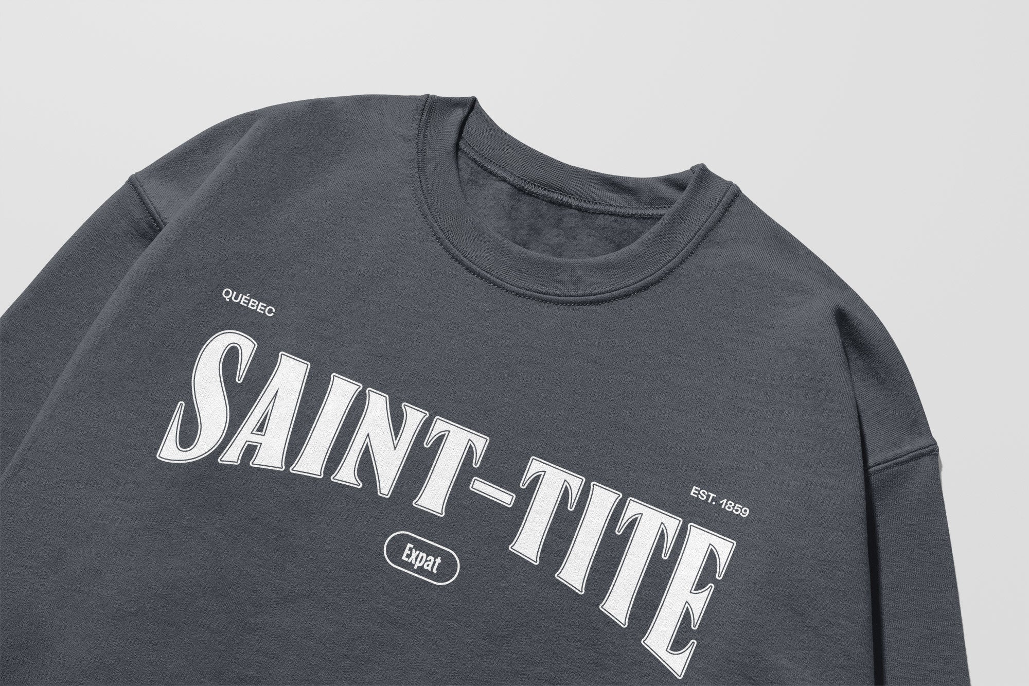 Mon Crew Fit - Enfants - Saint-Tite - Impression en Blanc