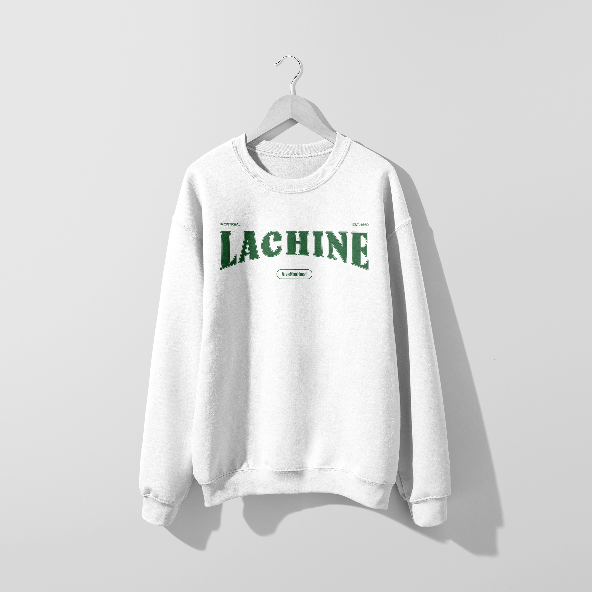 Mon Crew Fit - Lachine - Adulte - Vert - Blanc