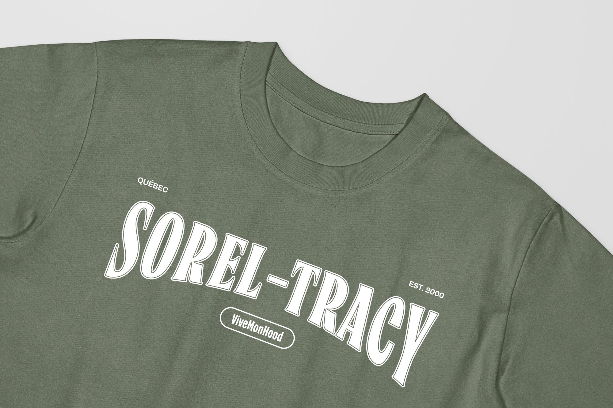 Mon T-Shirt Garçon - Adultes - Sorel-Tracy - Impression en Blanc