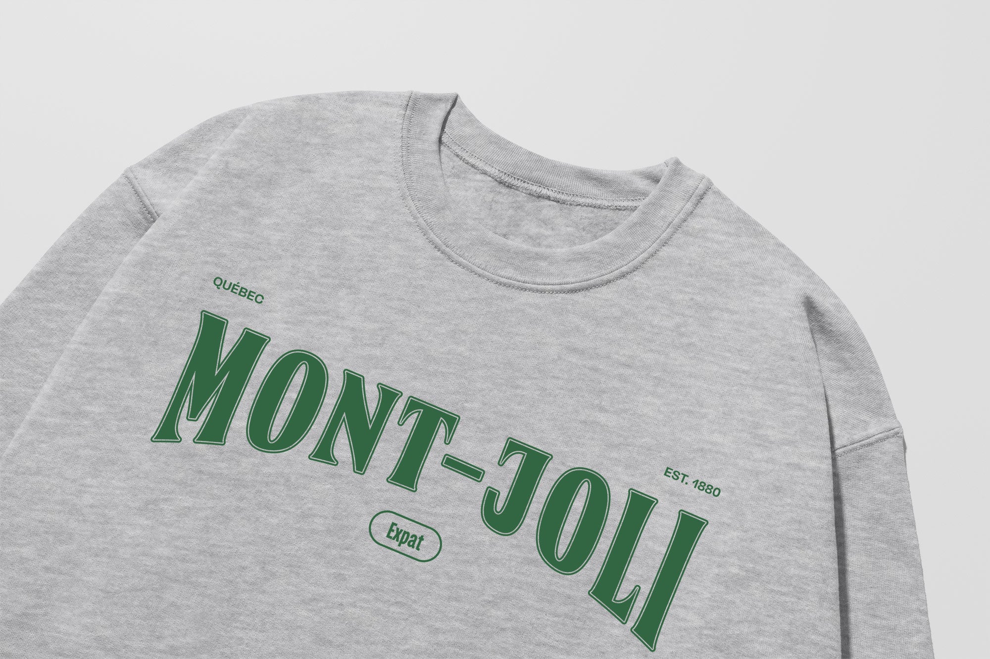 Mon Crew Fit - Adultes - Mont-Joli - Impression en Vert