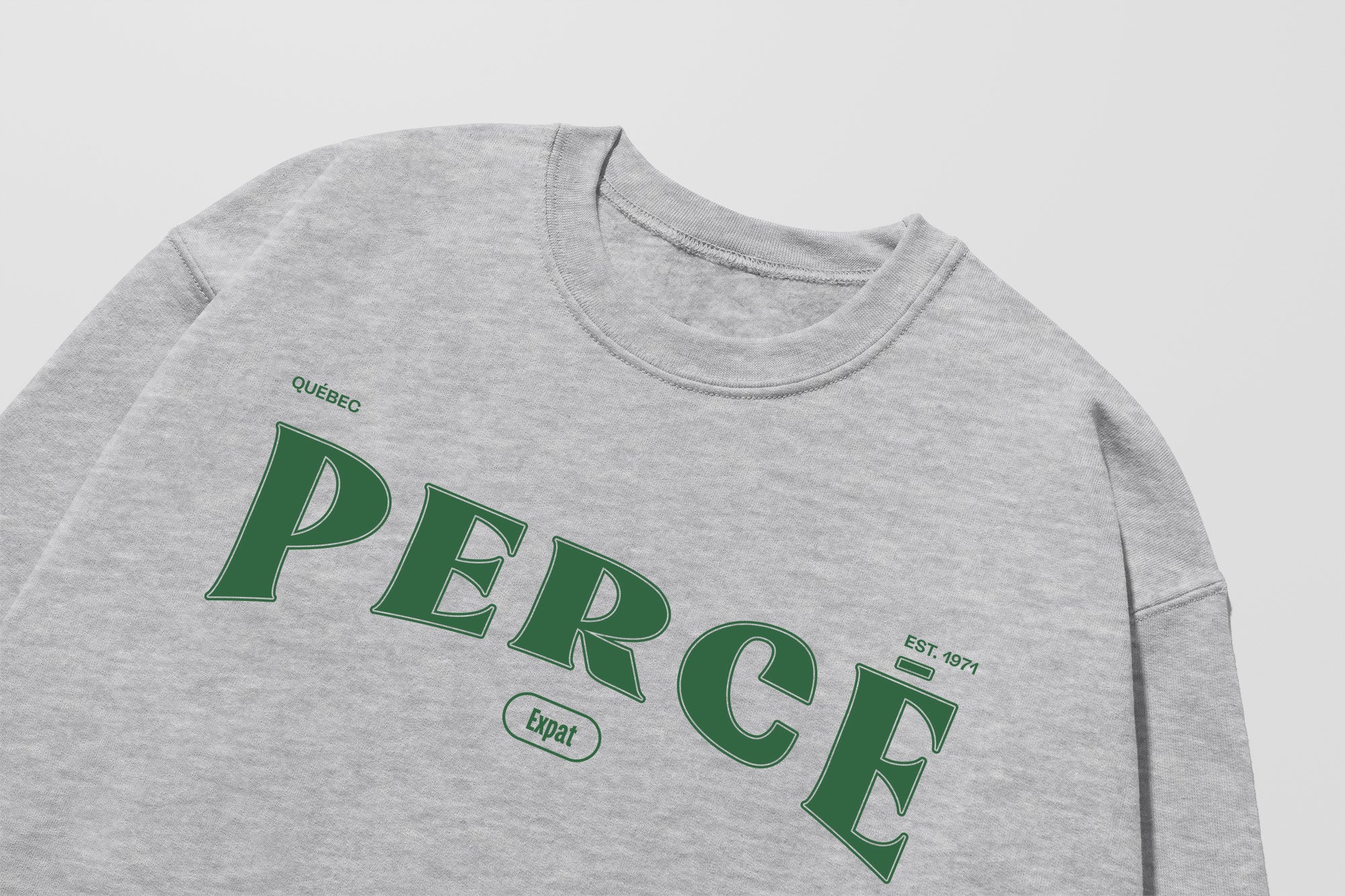 Mon Crew Fit - Adultes - Perce - Impression en Vert