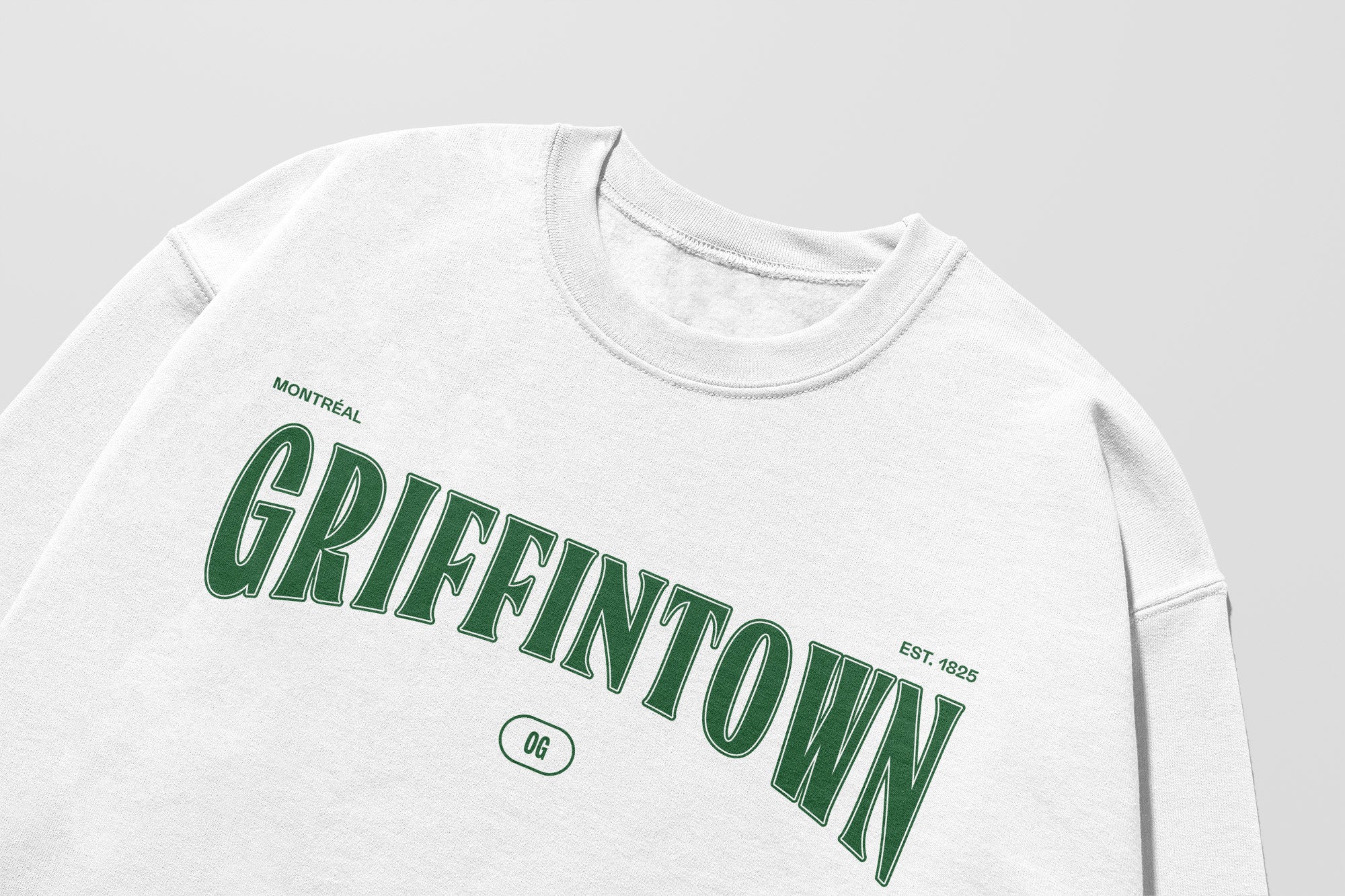 Mon Crew Fit - Adultes - Griffintown - Impression en Vert