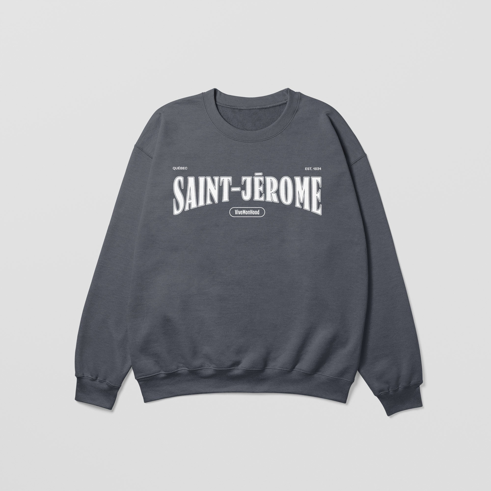 Mon Crew Fit - Enfants - Saint-Jérôme - Impression en Blanc