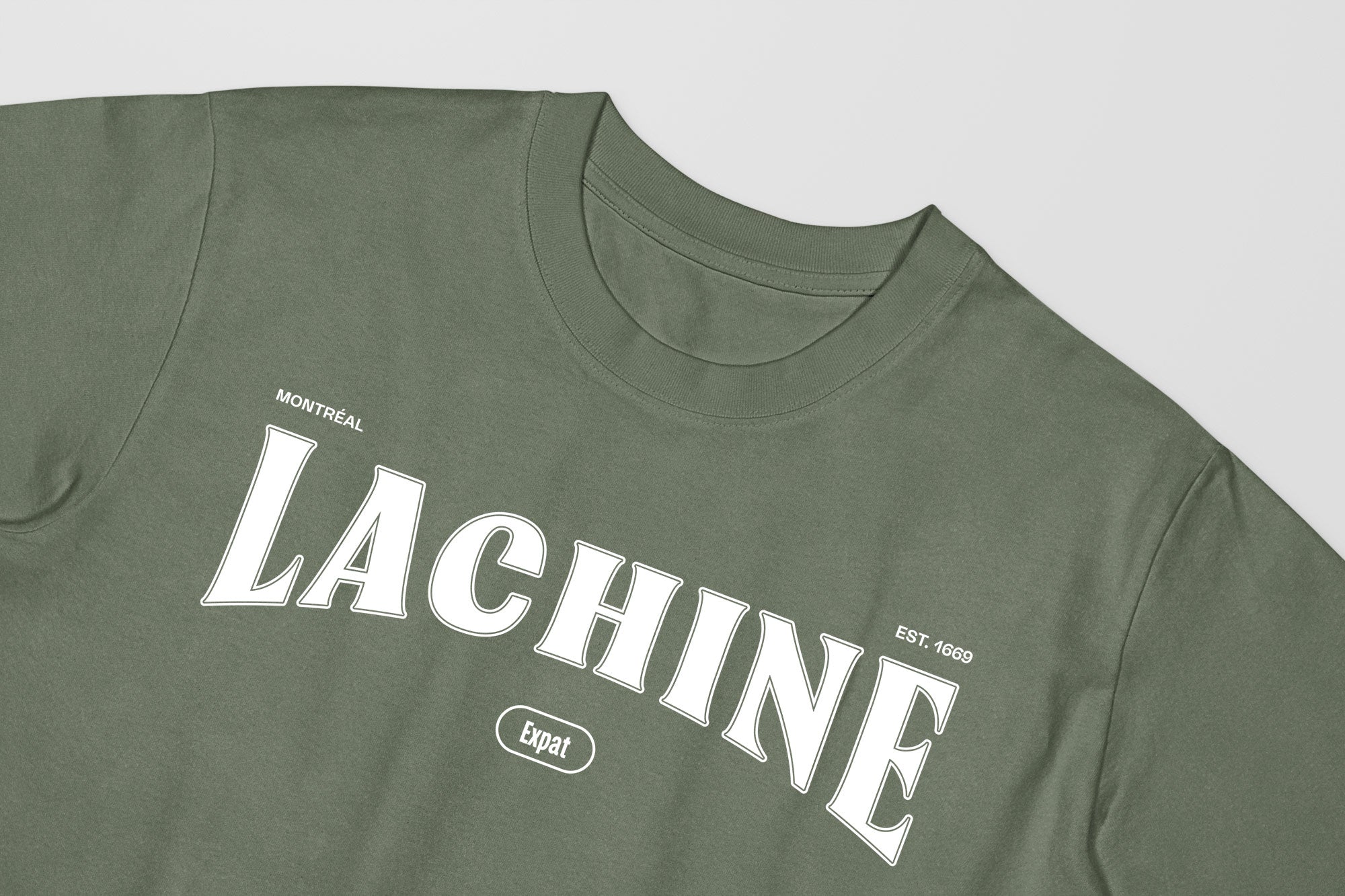 Mon T-Shirt Garçon - Adultes - Lachine - Impression en Blanc