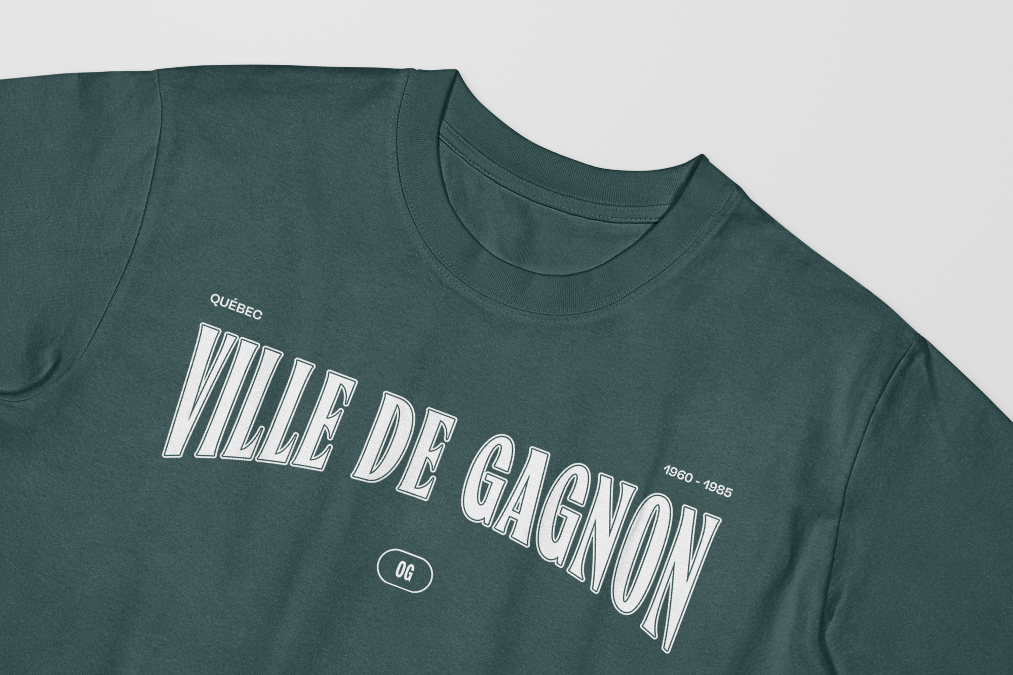 Mon T-Shirt Garçon - Ville de Gagnon - Adulte - Blanc - BlueSpruce