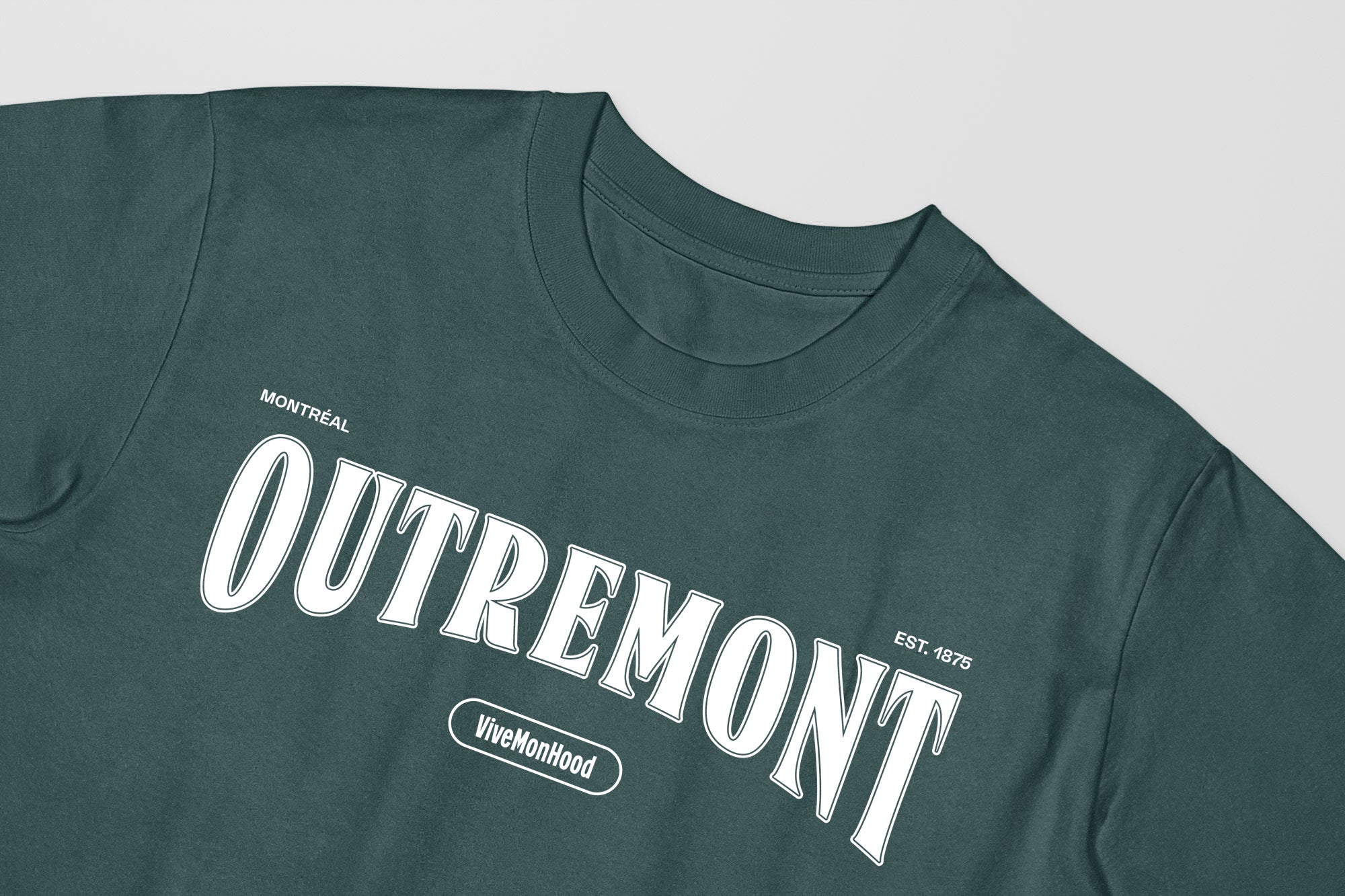 Mon T-Shirt Garçon - Adultes - Outremont - Impression en Blanc
