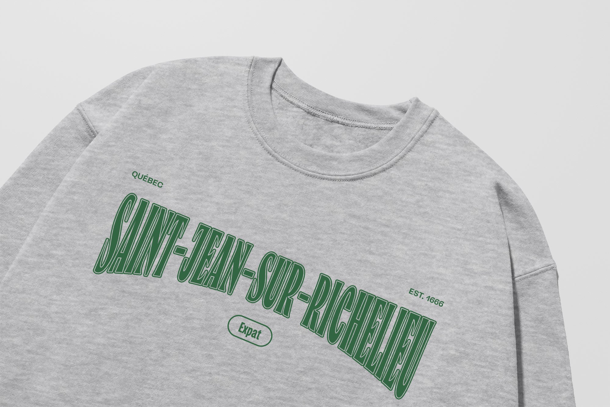 Mon Crew Fit - Adultes - Saint-Jean-Sur-Richelieu - Impression en Vert