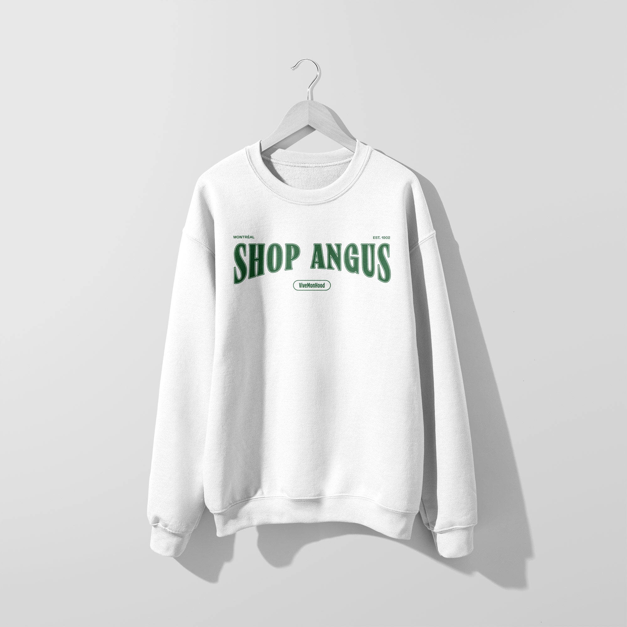 Mon Crew Fit - Adultes - Shop Angus - Impression en Vert